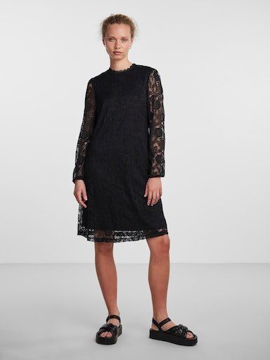 pieces Kanten jurk PCOLLINE LS LACE DRESS NOOS BC