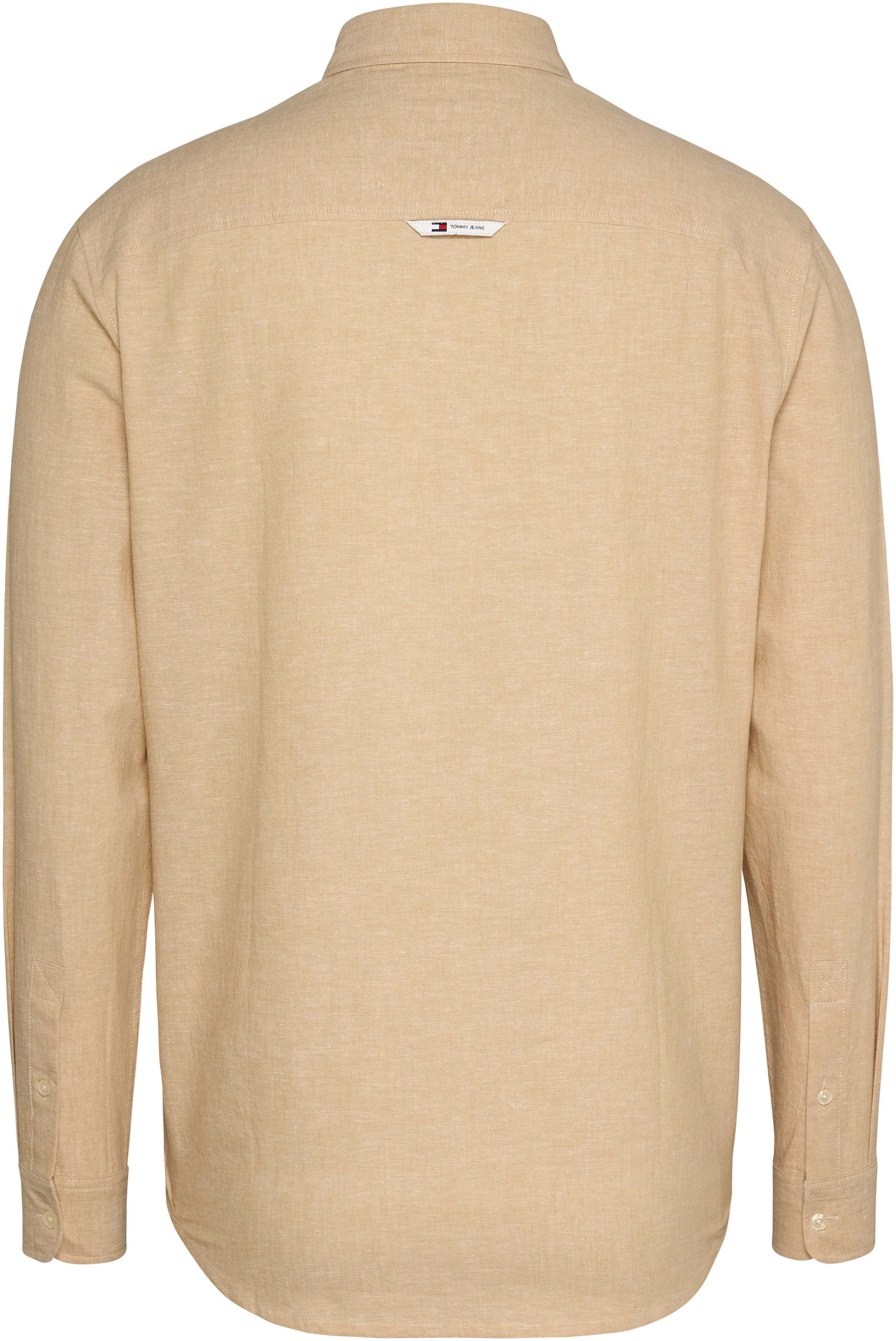 TOMMY JEANS Overhemd met lange mouwen TJM REG LINEN BLEND SHIRT