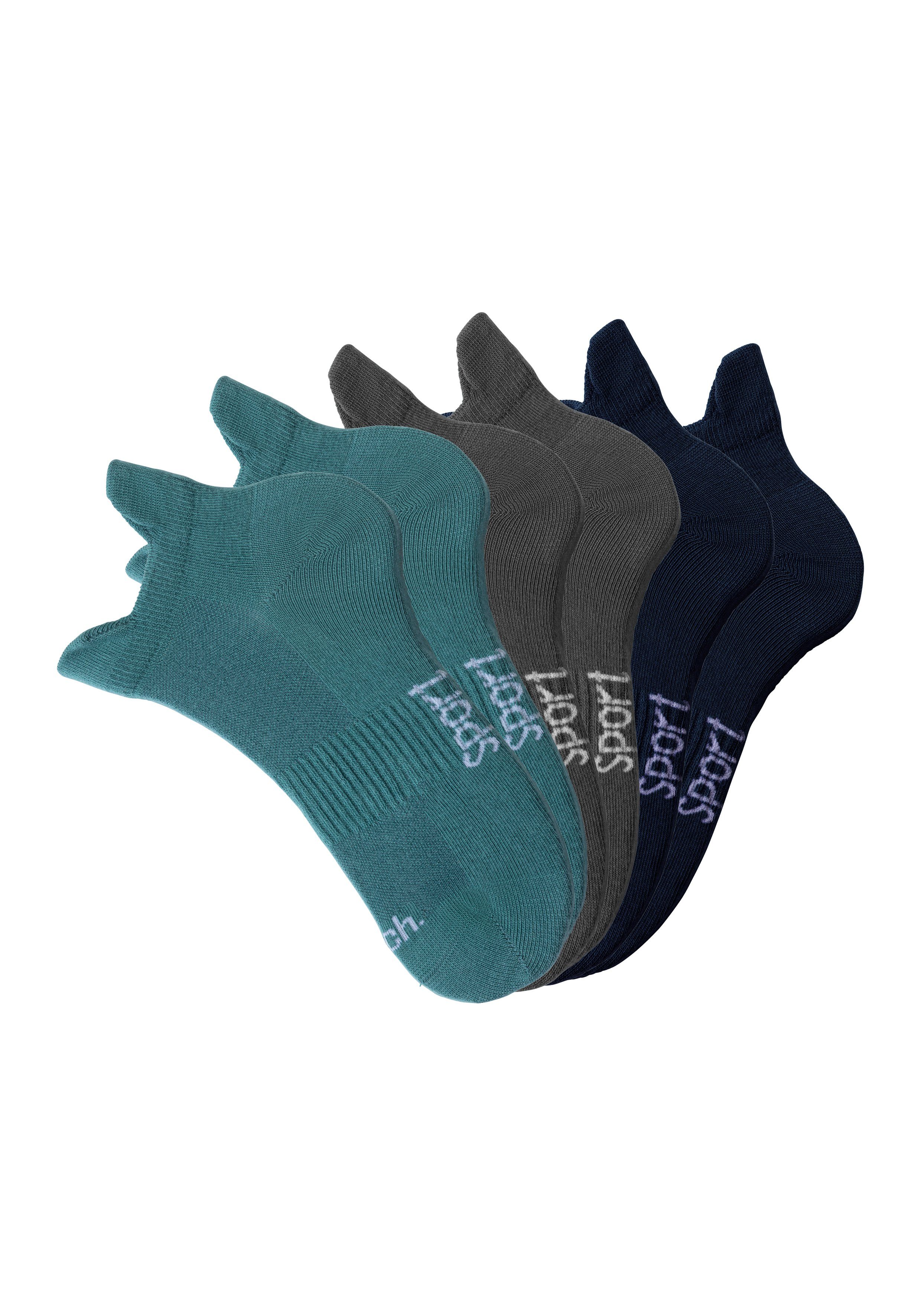 Bench. Sneakersokken met fijne mesh constructie en middenvoetrubber (set, 6 paar)