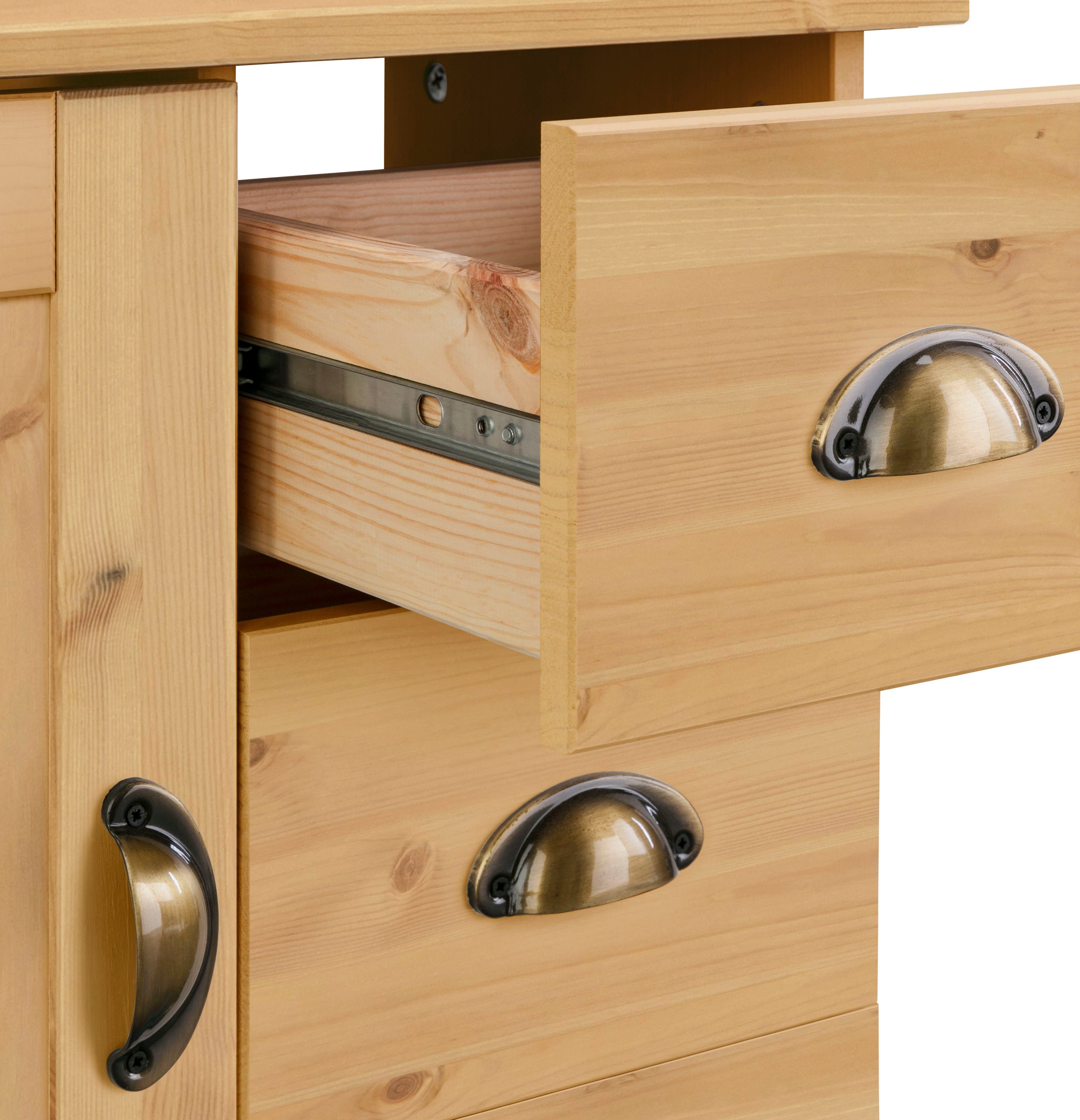 Home affaire Wastafelonderkast Oslo Grenen, 1 deur en 3 laden, breedte 60 cm, hoogte 55 cm