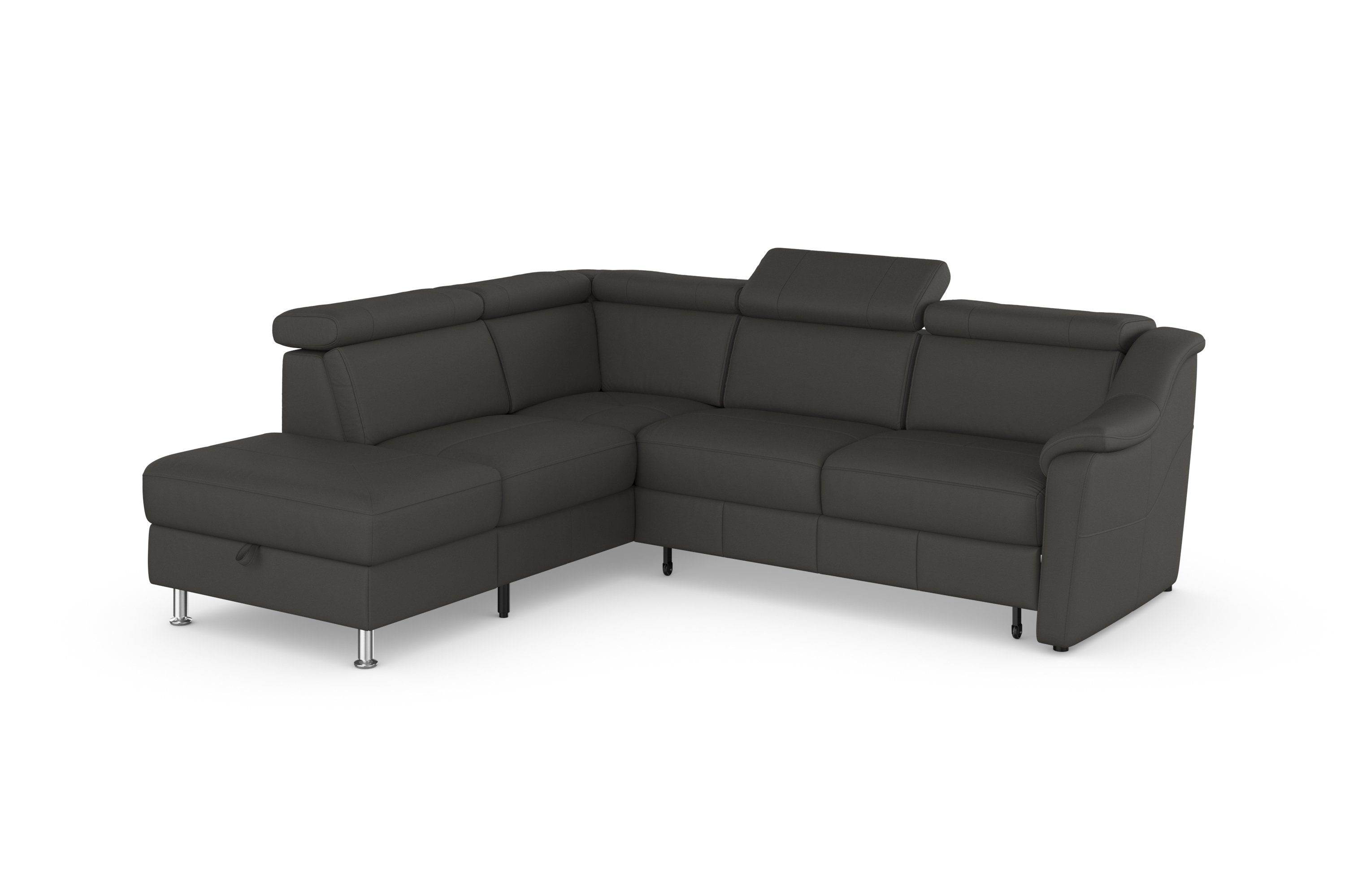 sit&more Hoekbank Freetown L-vorm met verstelbare hoofdsteun en comfortabele binnenvering