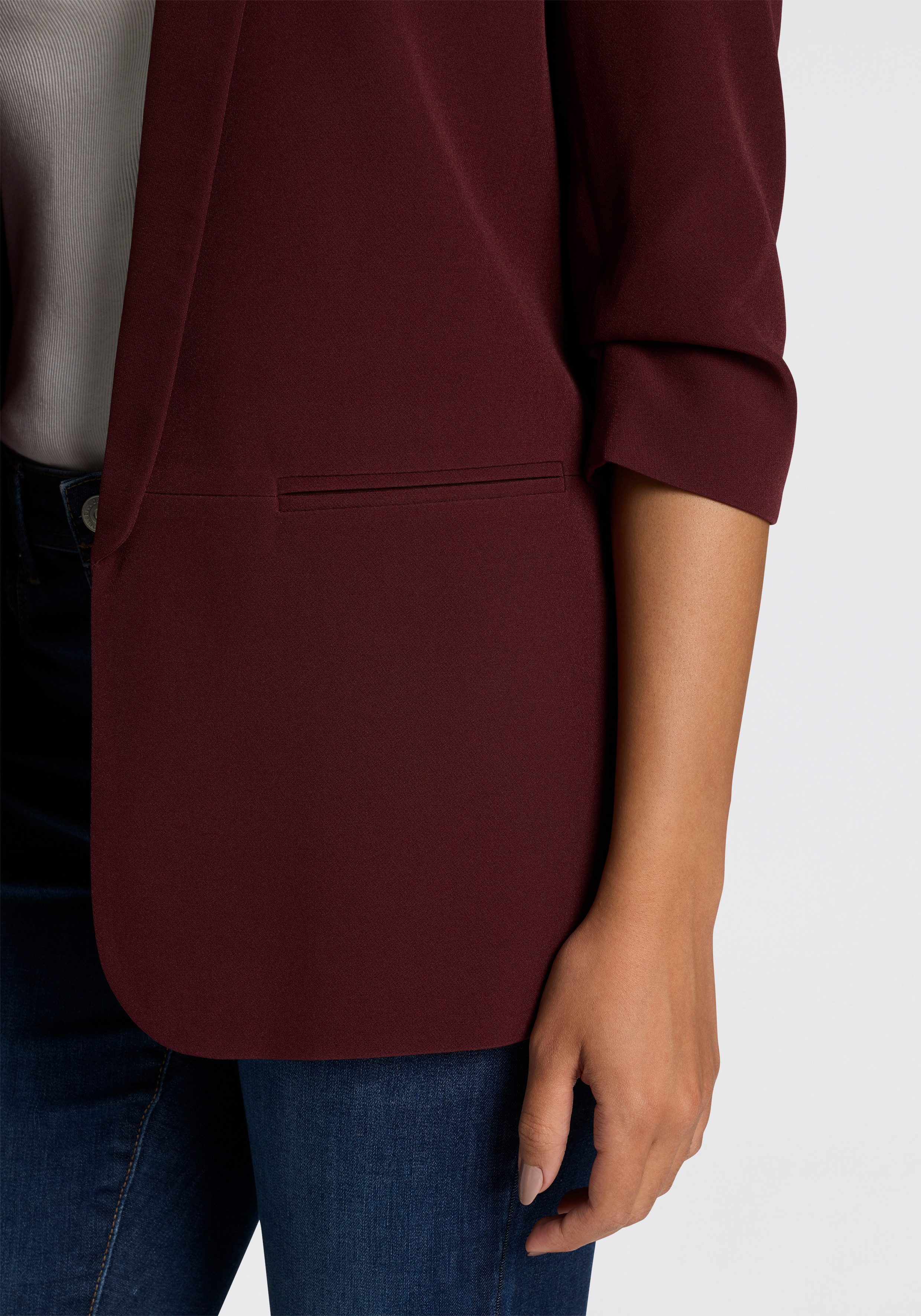 Only Korte blazer ONLELLA – Vrouwelijke blazer met 3/4 mouwen en ruches