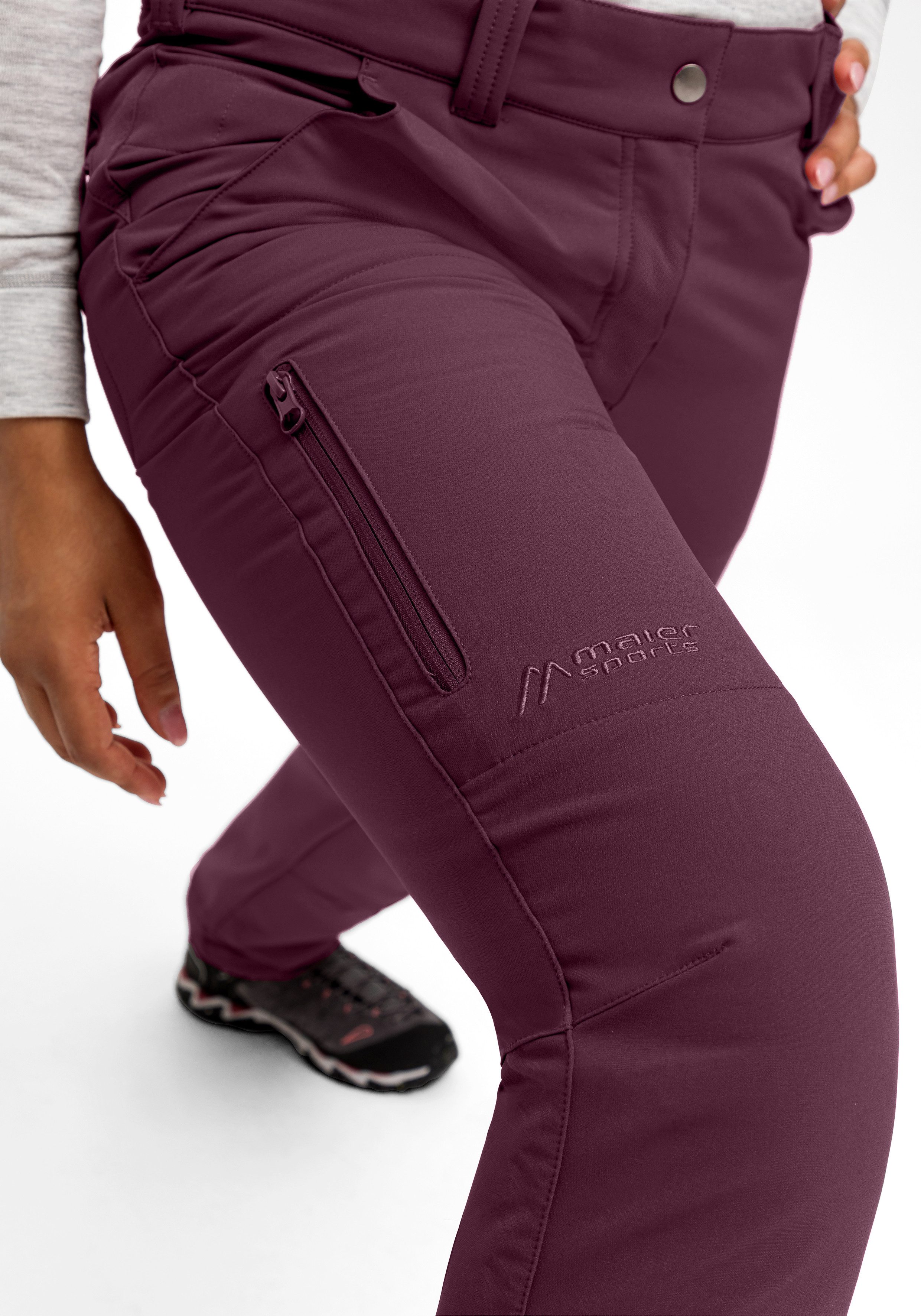 Maier Sports Functionele broek Helga warme dames outdoorbroek, robuuste wandelbroek, regular fit