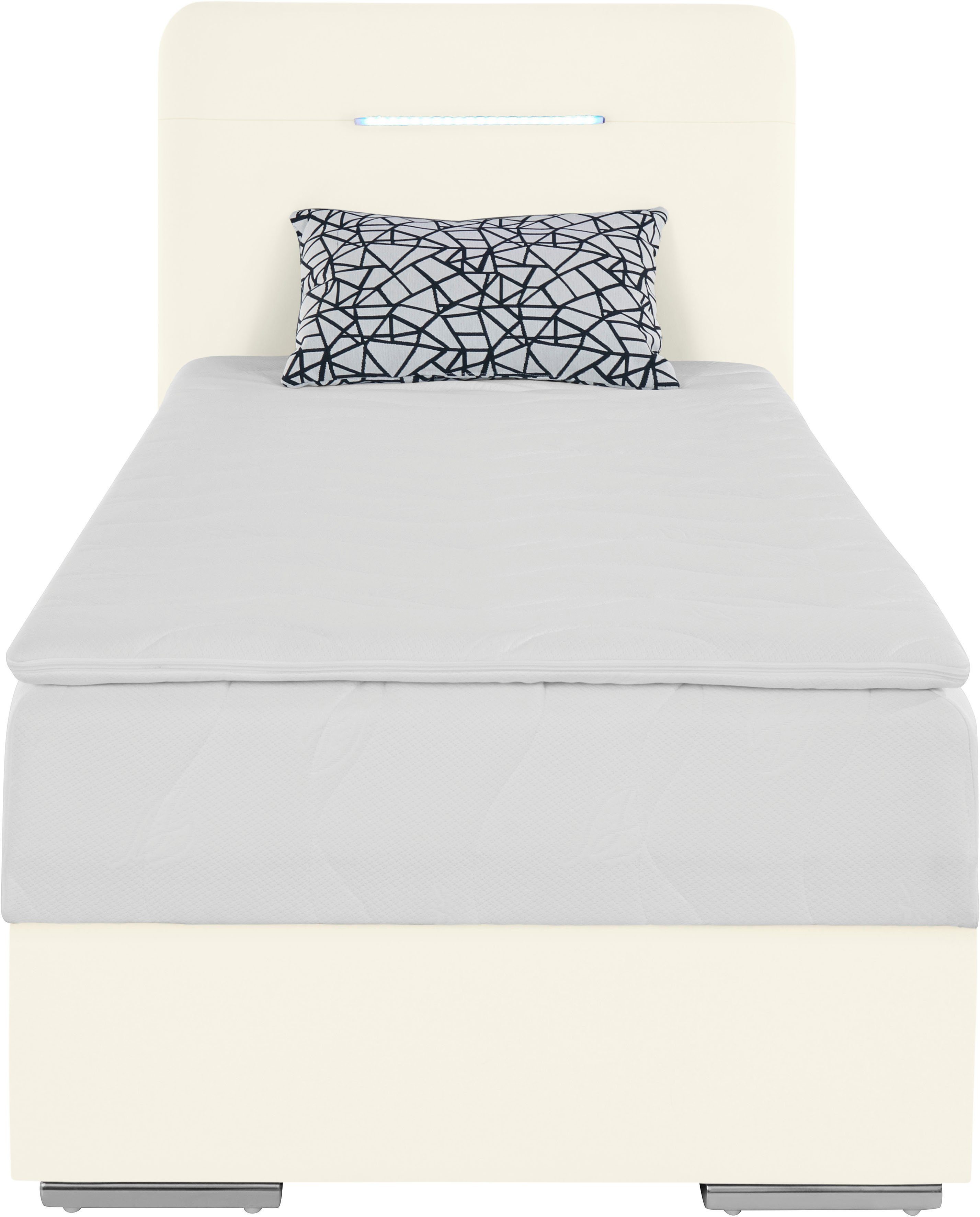 COTTA Boxspring Lighstar inclusief ledverlichting, topmatras, bedkist en sierkussen