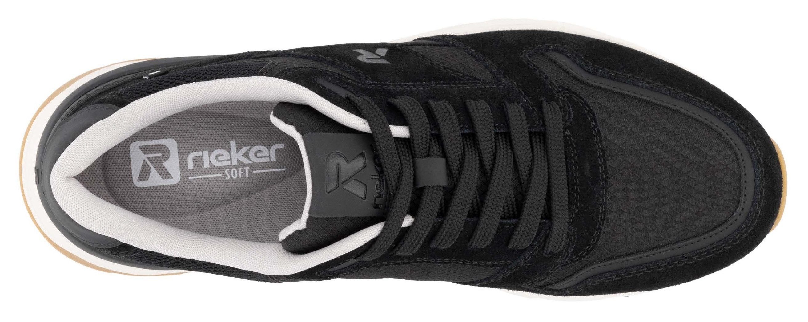 RIEKER Sport Sneakers , veterschoenen, lage schoen, vrijetijdsschoen met zachte binnenzool
