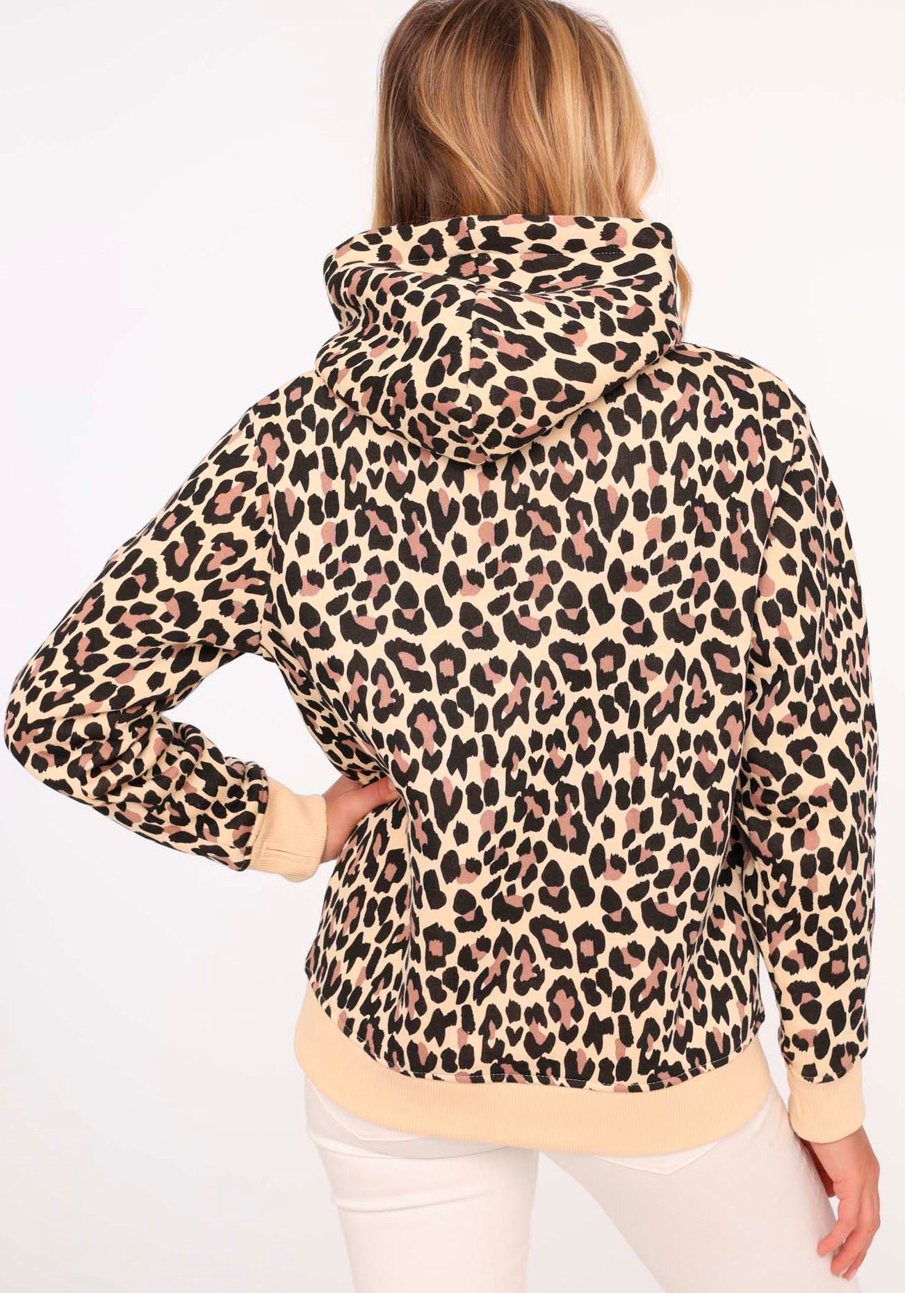 Zwillingsherz Hoodie Klassiek Leo AOP Leo allover met kangoeroezakken