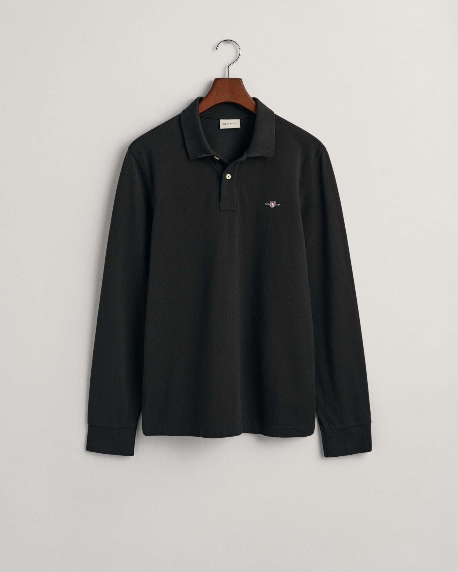 Gant Poloshirt REG SHIELD LS PIQUE RUGGER met logoborduursel op de borst