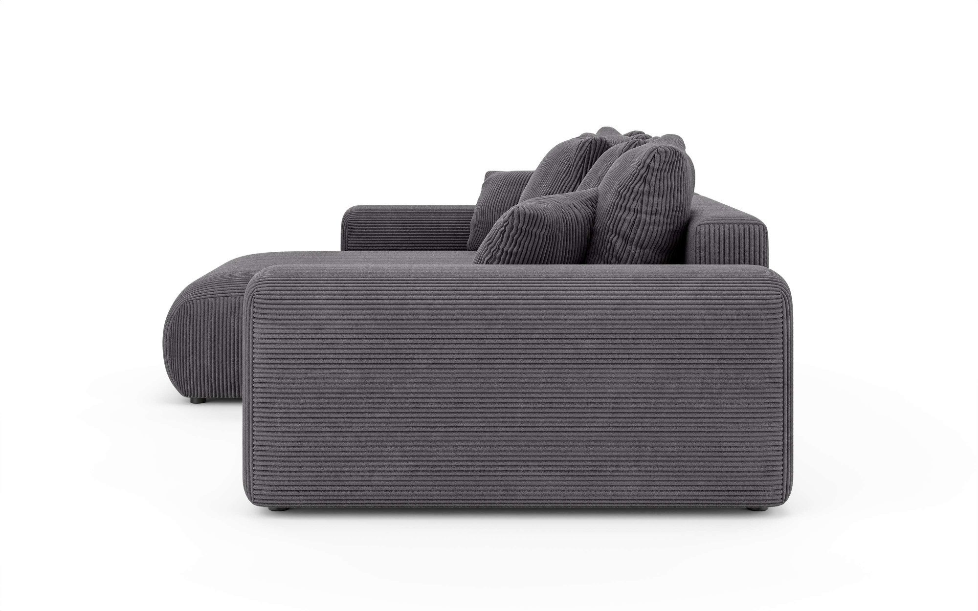 Home affaire Hoekbank LAKESIDE met bedfunctie en bedlade, B/D/H 257/166/84 cm L-vorm, recamiere aan beide zijden monteerbaar, golfondersteuning