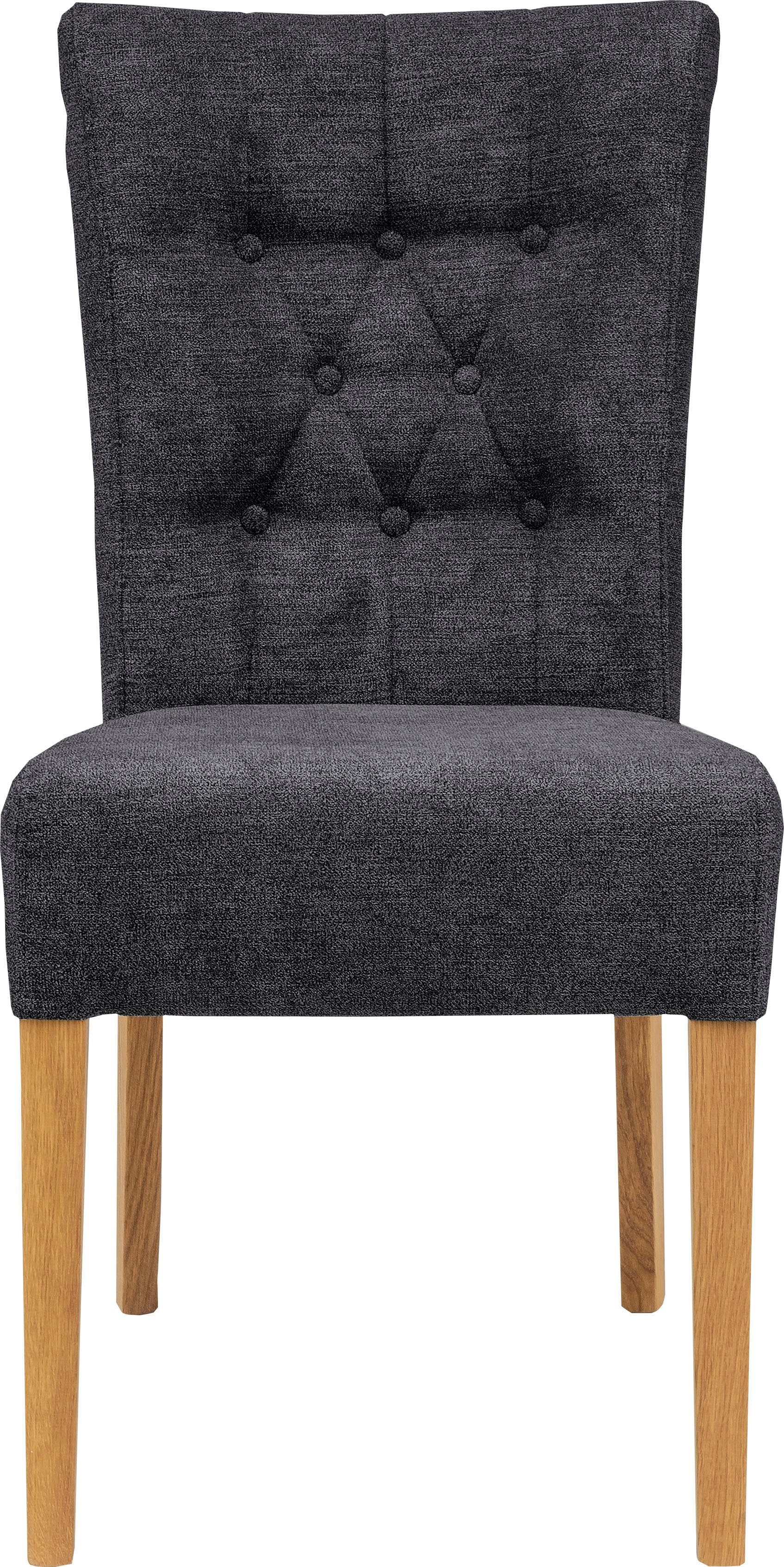 Home affaire Stoel Queen Eetkamerstoel met capitonnage, set van 2, 4 of 6