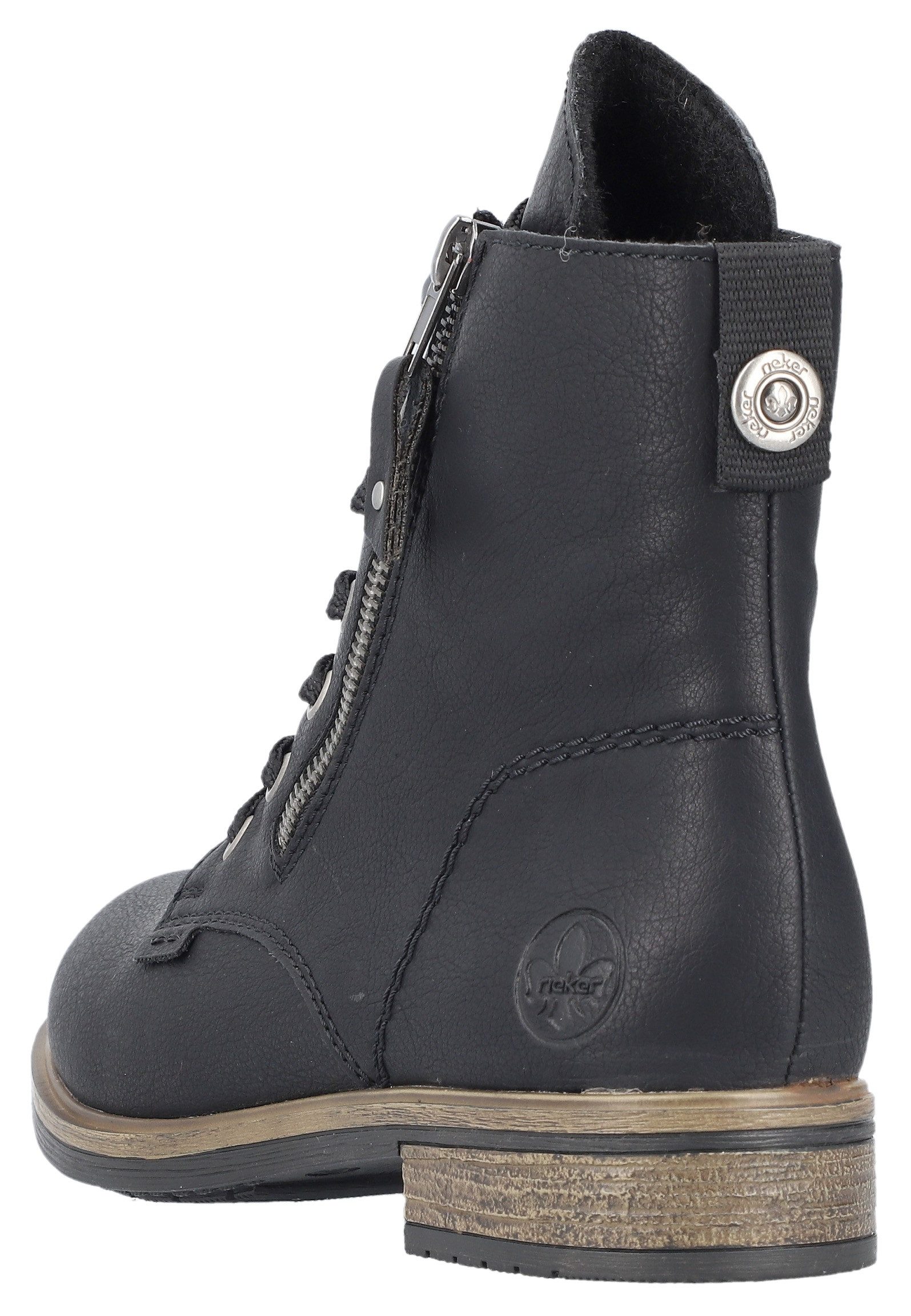 Rieker Veterlaarsjes , veterschoenen, blokhak, in klassieke vorm