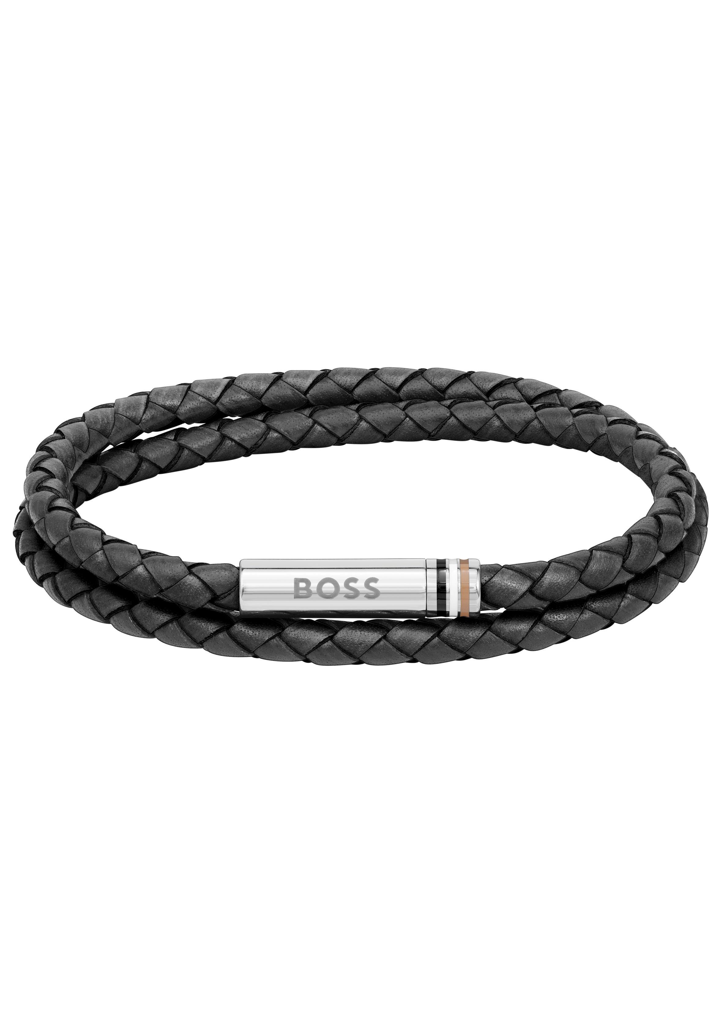 Boss Armband Sieraden roestvrij staal leren armband wikkelarmband ARES voor hoodie, shirt, jeans, sneakers, ondergoed, hugo, boss orange! heren