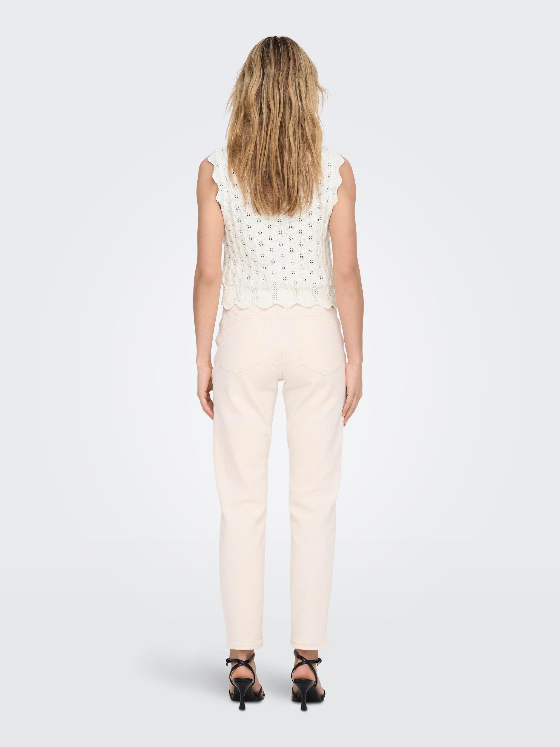 Only Gebreide top ONLLUNA LIFE SL O-NECK TANK NOOS KNT