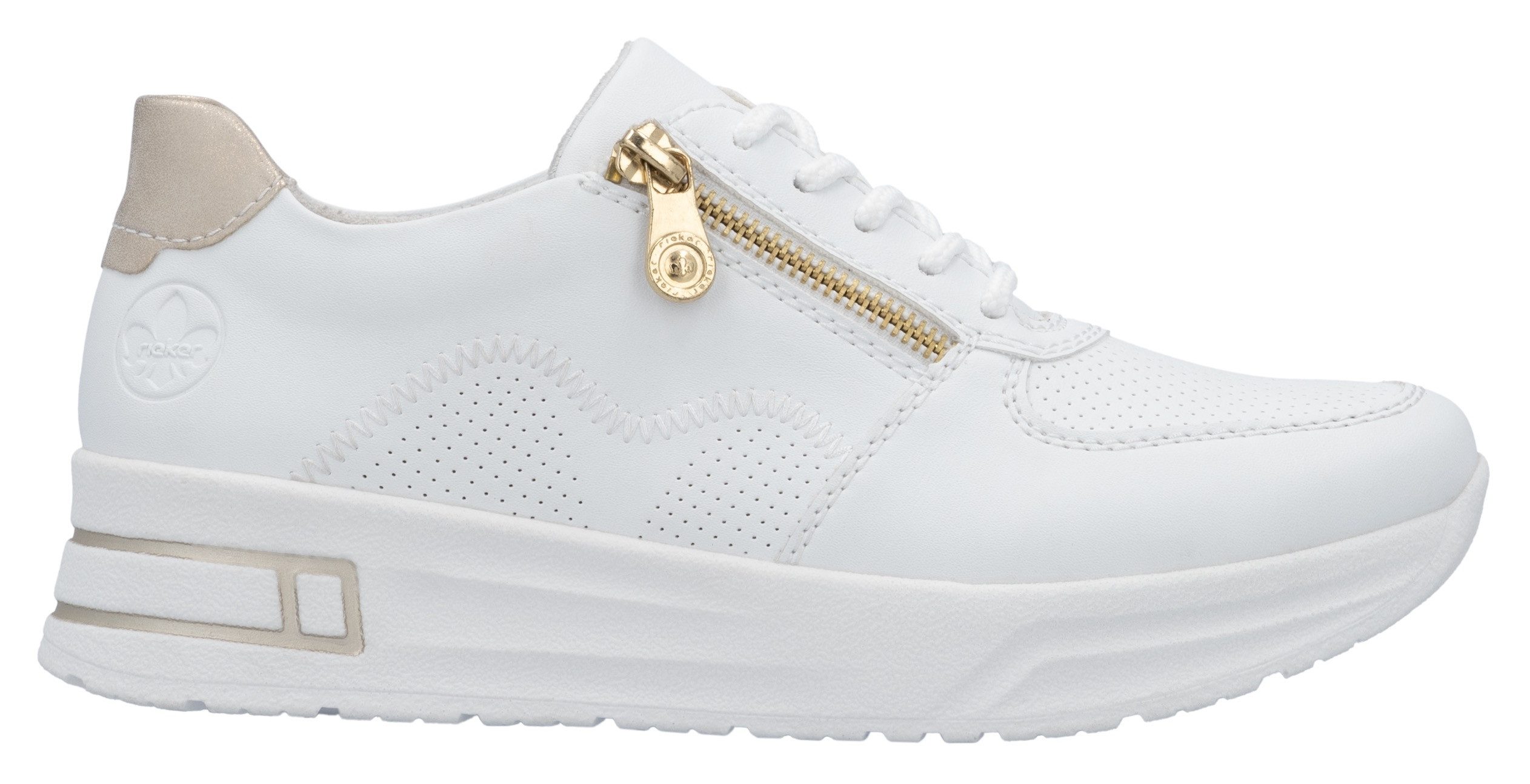 Rieker Plateausneakers , lage schoen, veterschoen, vrijetijdssneaker met ritssluiting