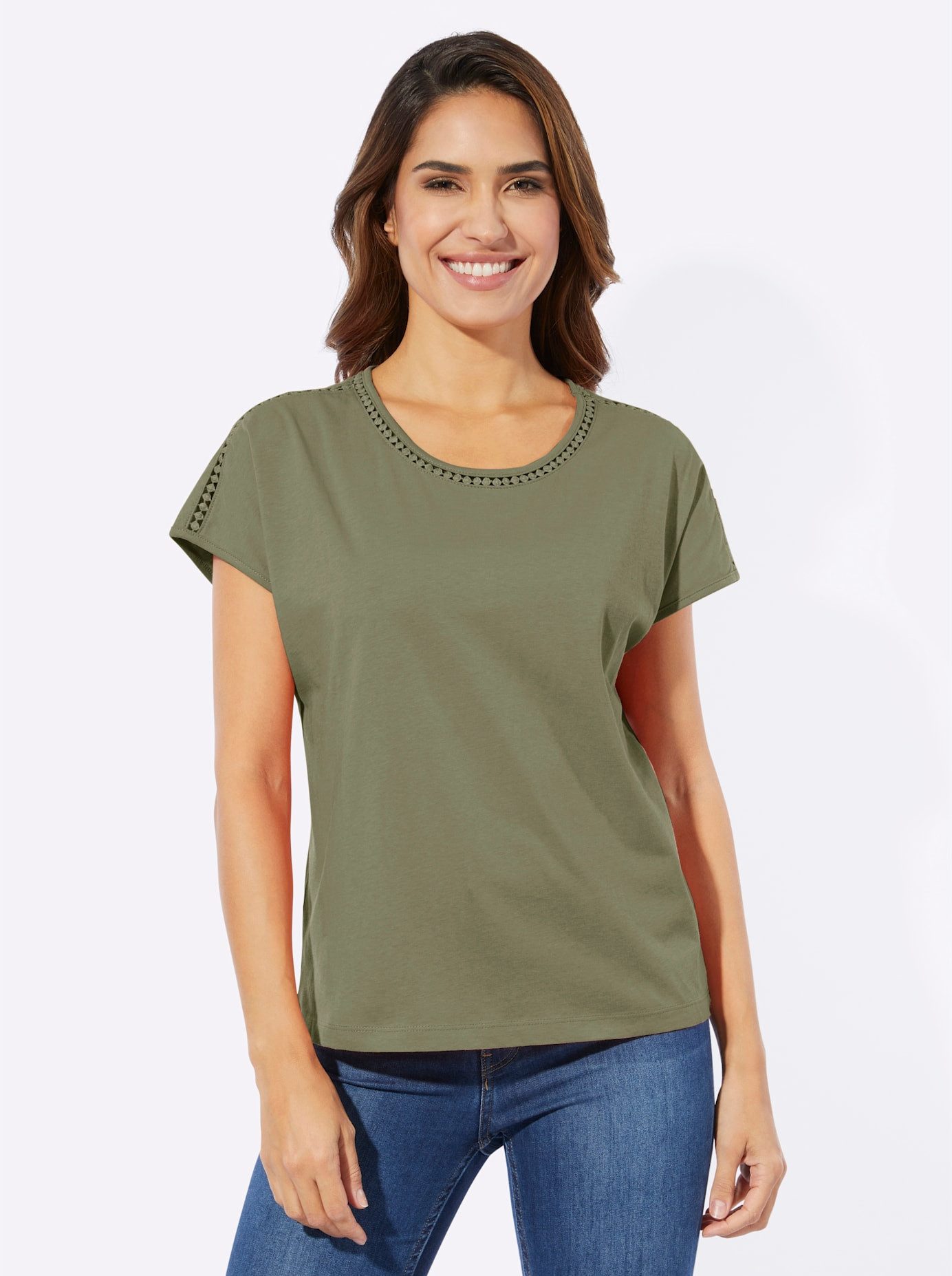 Classic Basics Shirt met korte mouwen Shirt (1-delig) dames t-shirts maat 50 groen