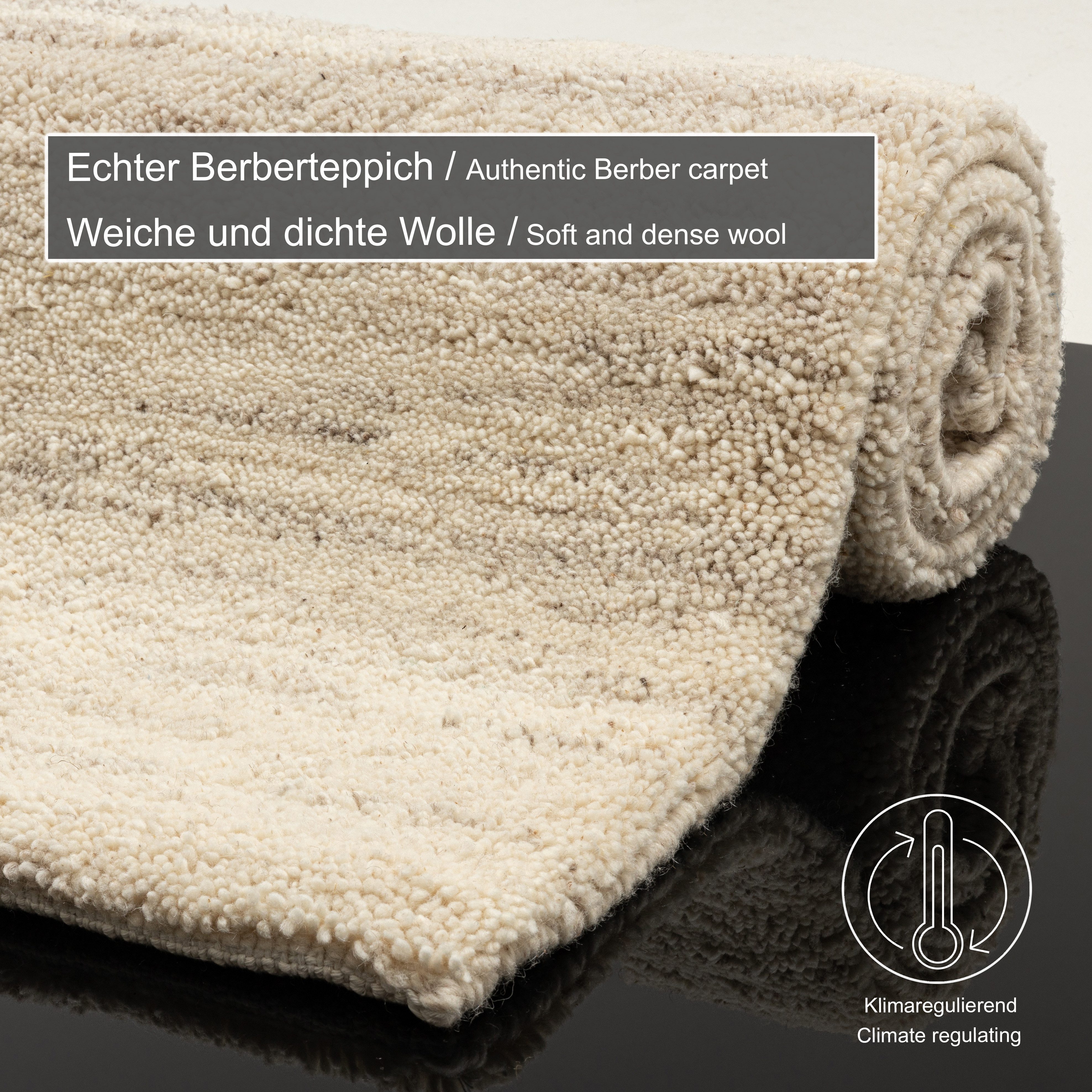 THEKO Set slaapkamerkleedjes Taza Royal Loperset, echte berber uit Marokko, zuiver scheerwol, met de hand geknoopt
