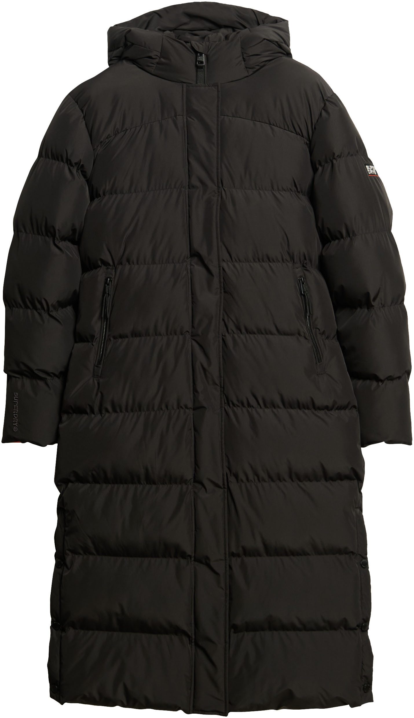 Superdry Gewatteerde jas HOODED LONGLINE SPORTS PUFFER