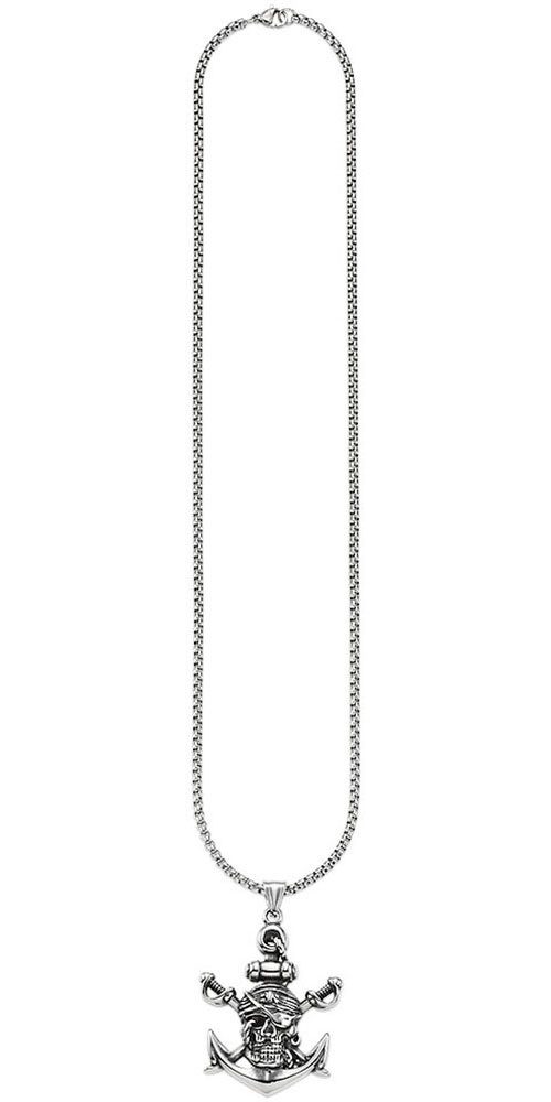 Bruno Banani Ketting met hanger Sieraad Geschenk Venezia Piraten Anker Doodshoofd B4121N 20 00 55