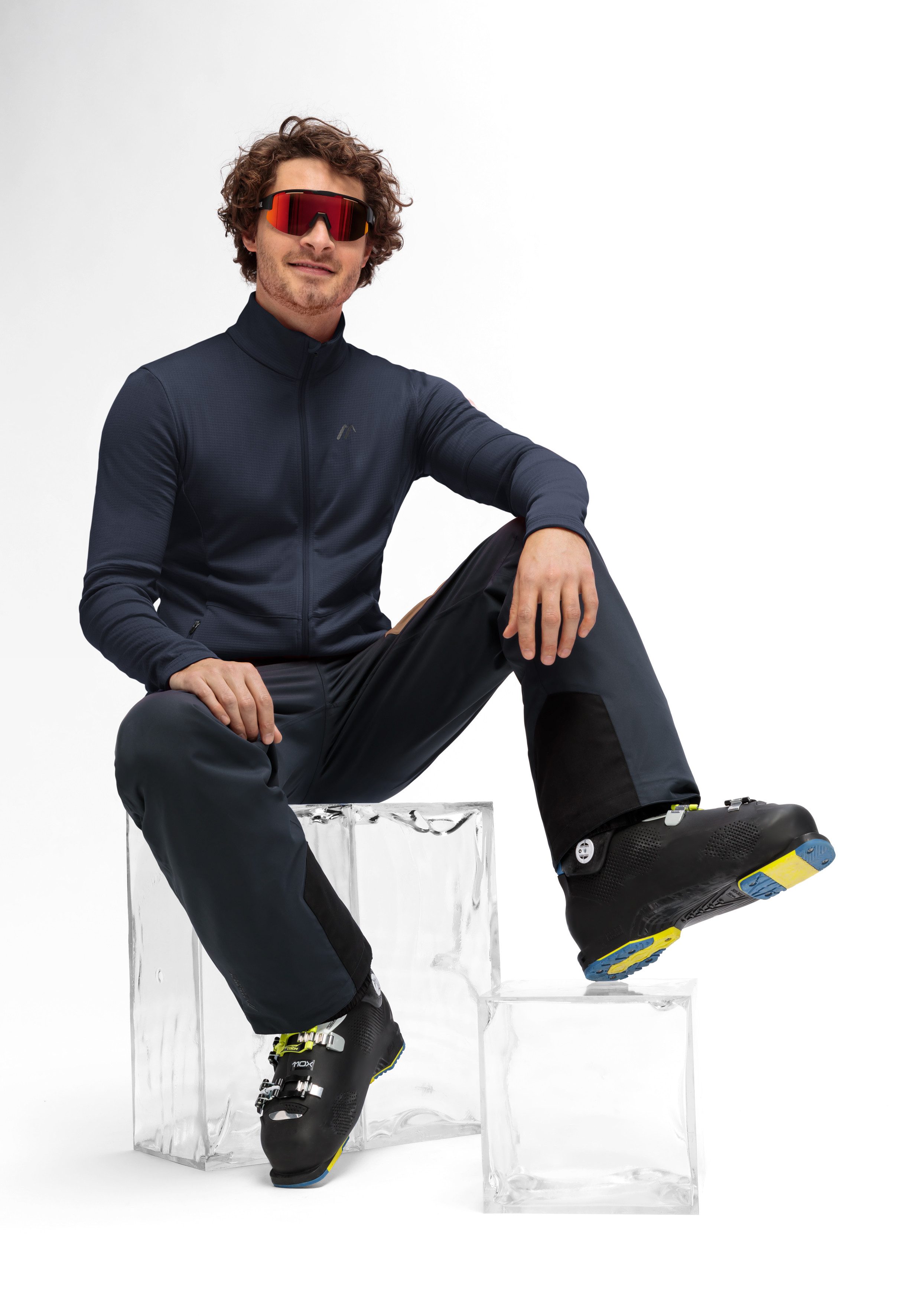 Maier Sports Fleecejack Sinaia M Heren midlayer, ademend en sneldrogend, slim fit
