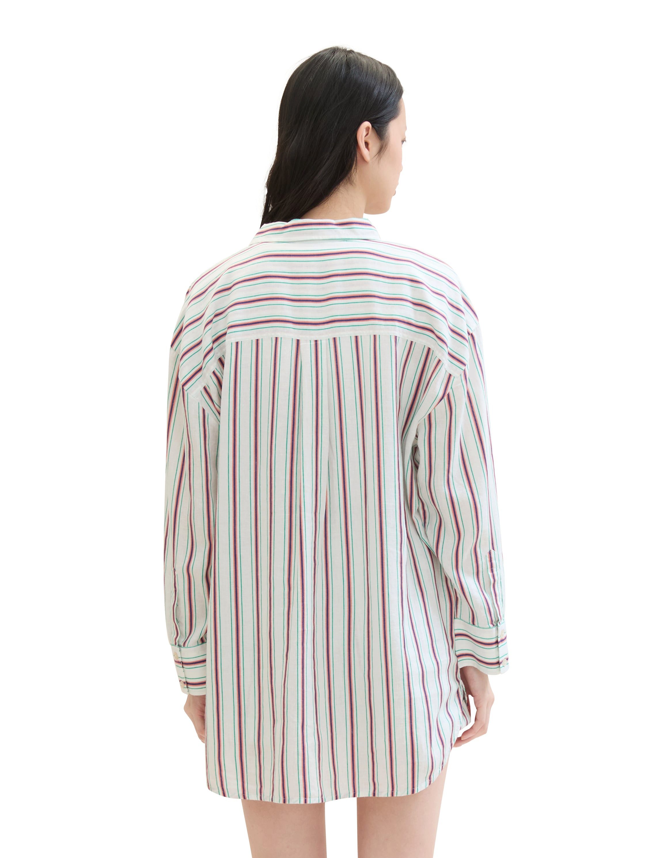 Tom Tailor Denim Lange blouse met gestreept patroon