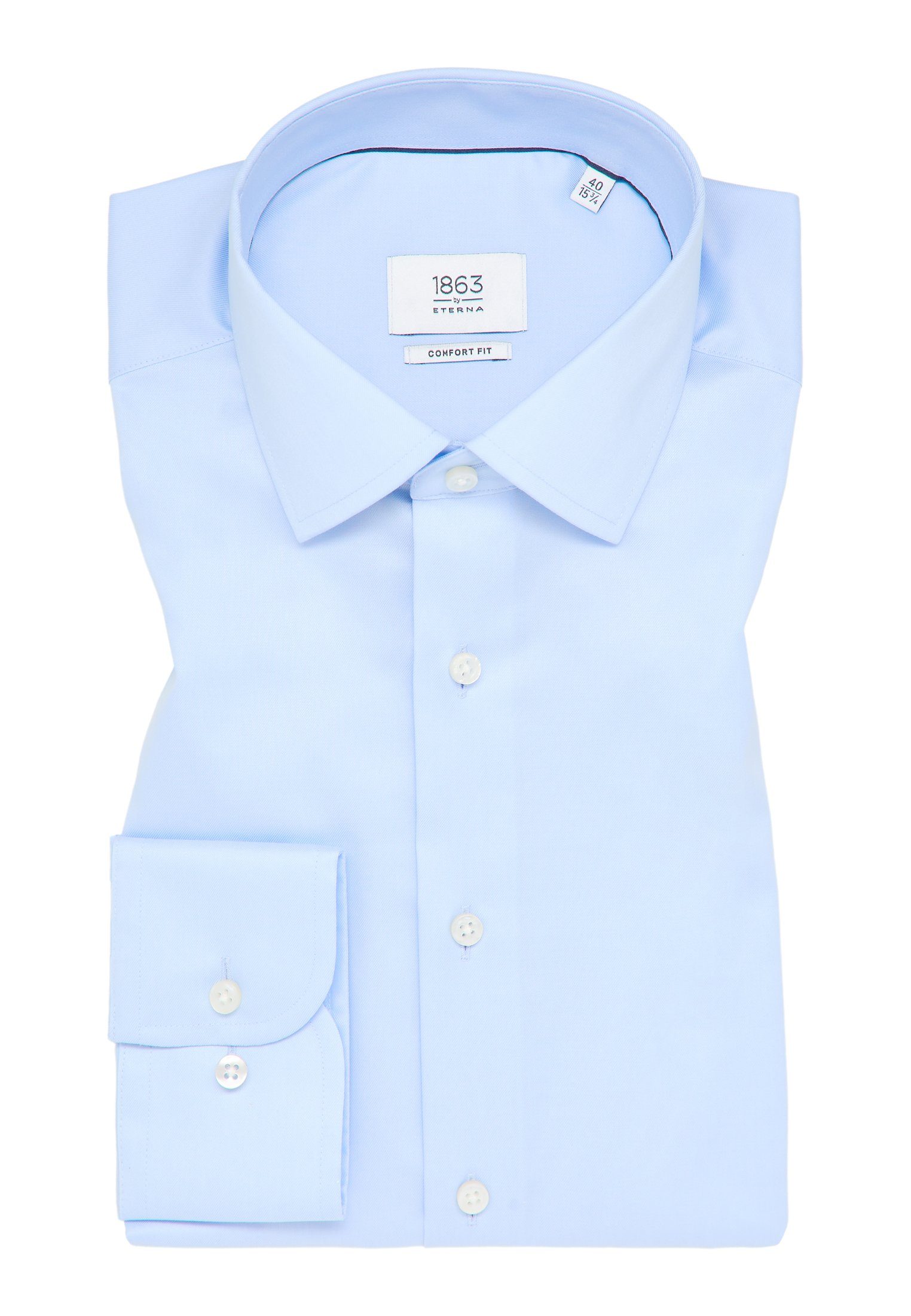 Eterna Overhemd met lange mouwen Comfort fit NON IRON (strijkvrij)