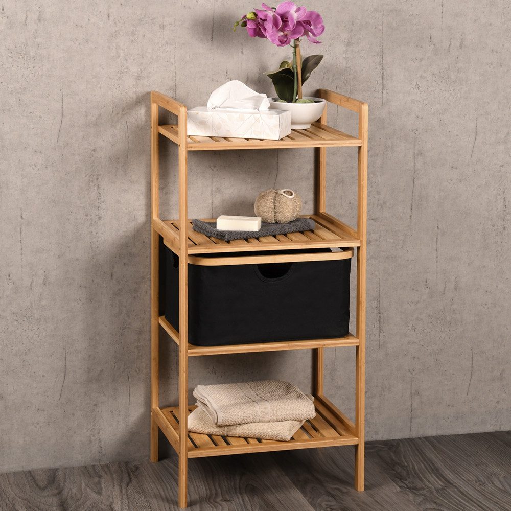 KESPER for kitchen & home Stellingkast Rek met mand, bamboe, FSC (1 stuk)