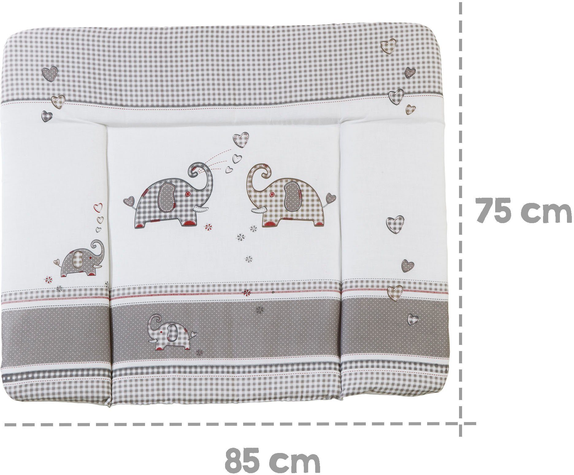 Roba® Aankleedkussen Jumbotwins grijs, 85 x 75 cm