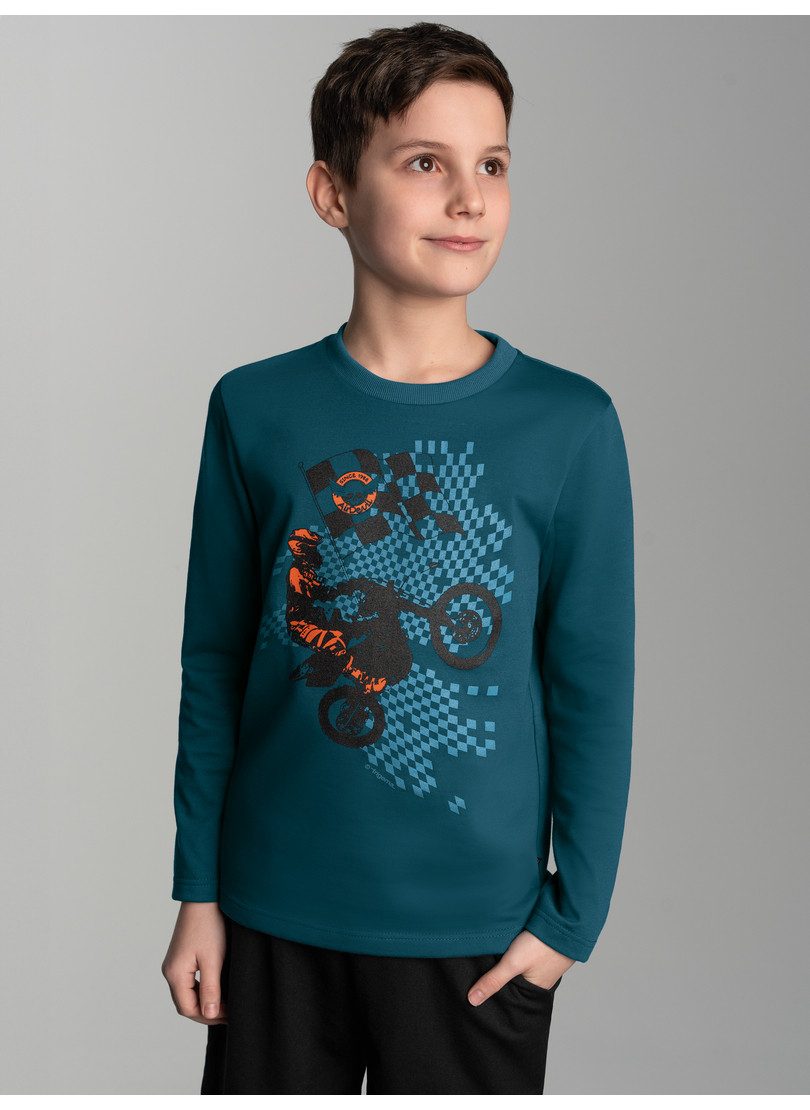 Trigema Sweatshirt TRIGEMA Langarmshirt met sportieve motor-print