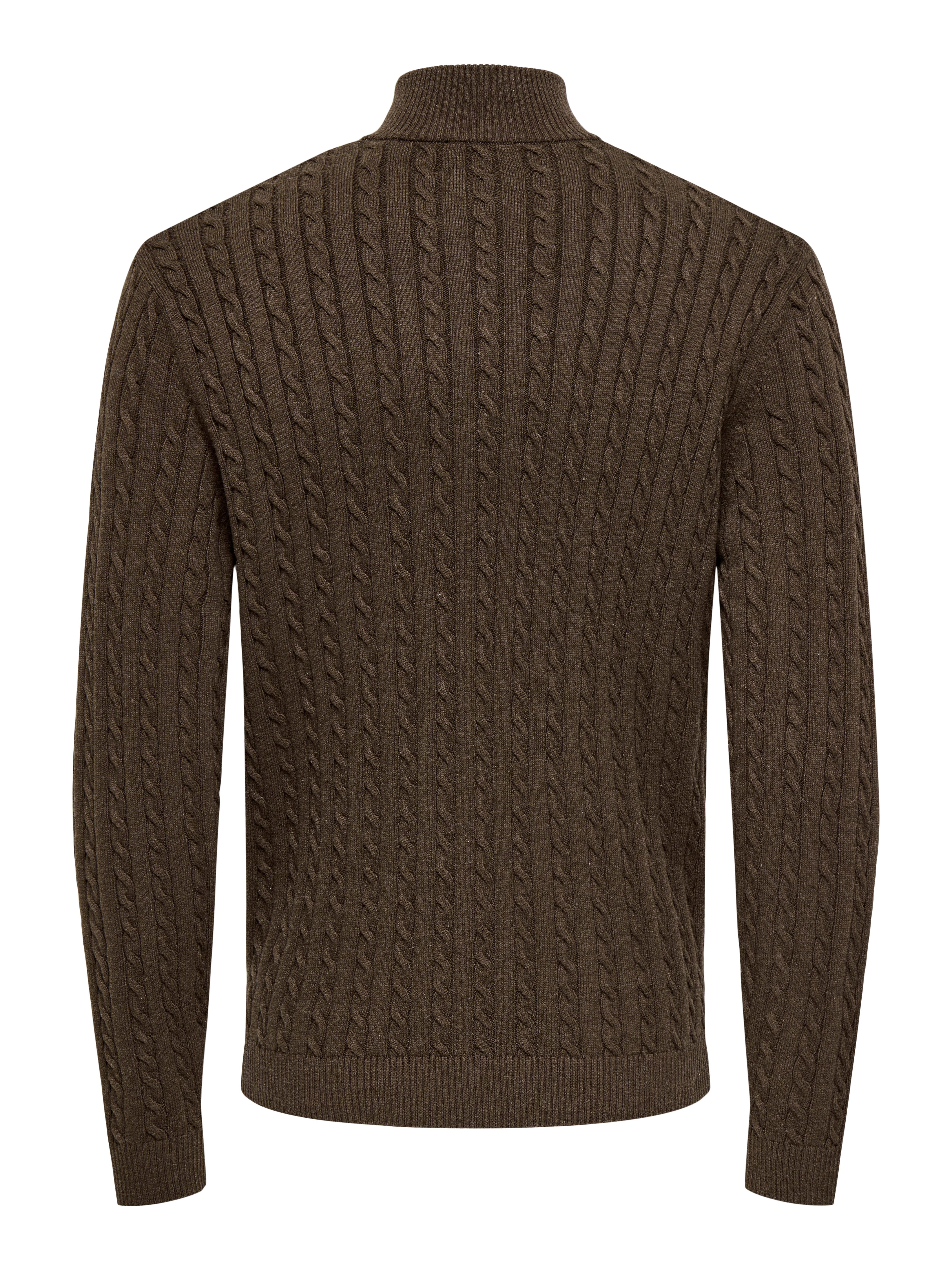 ONLY & SONS Schipperstrui ONSLOUI REG 12 CABEL HALF ZIP KNIT