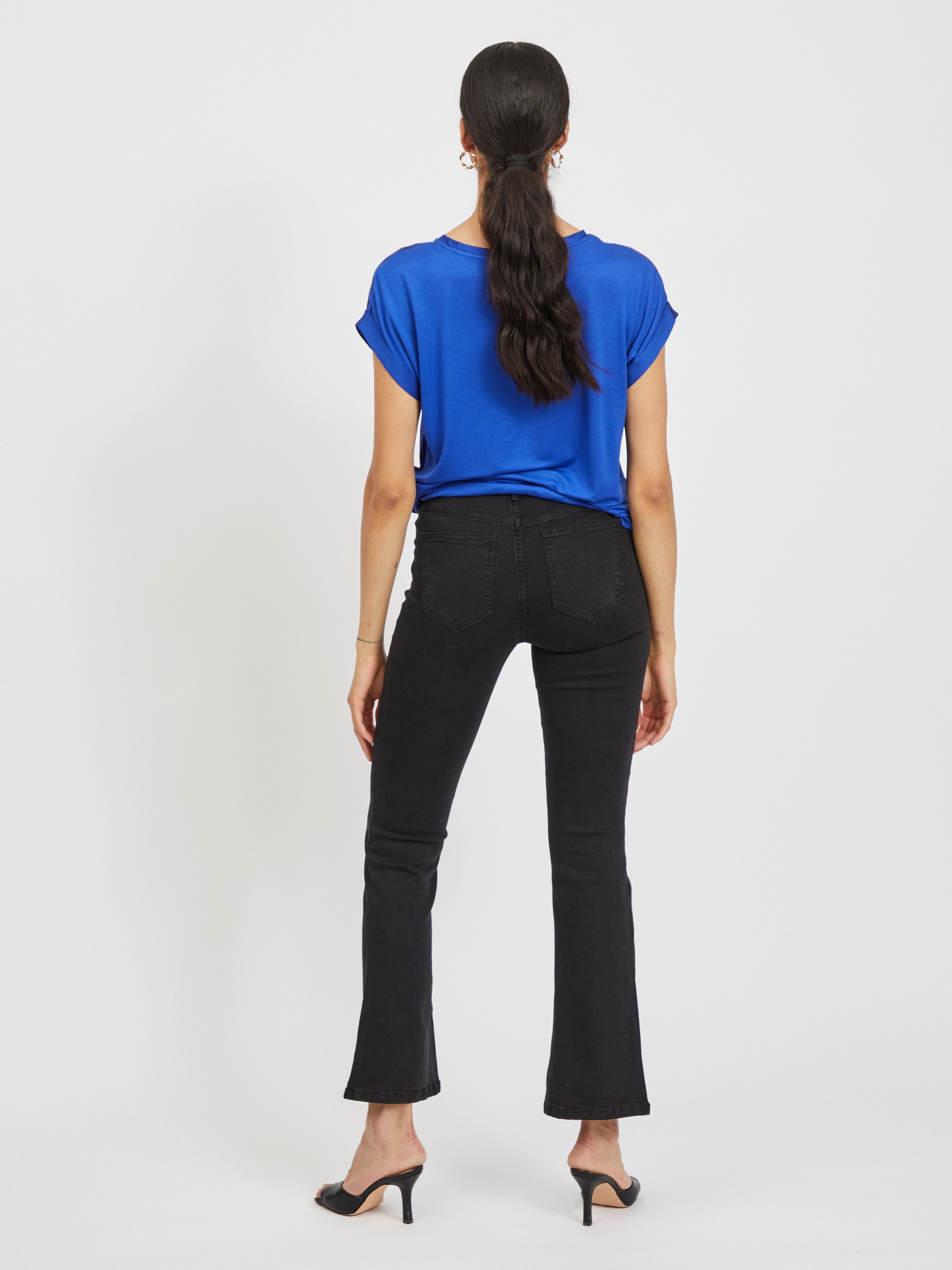 Vila Shirt met korte mouwen VIELLETTE S S SATIN TOP NOOS