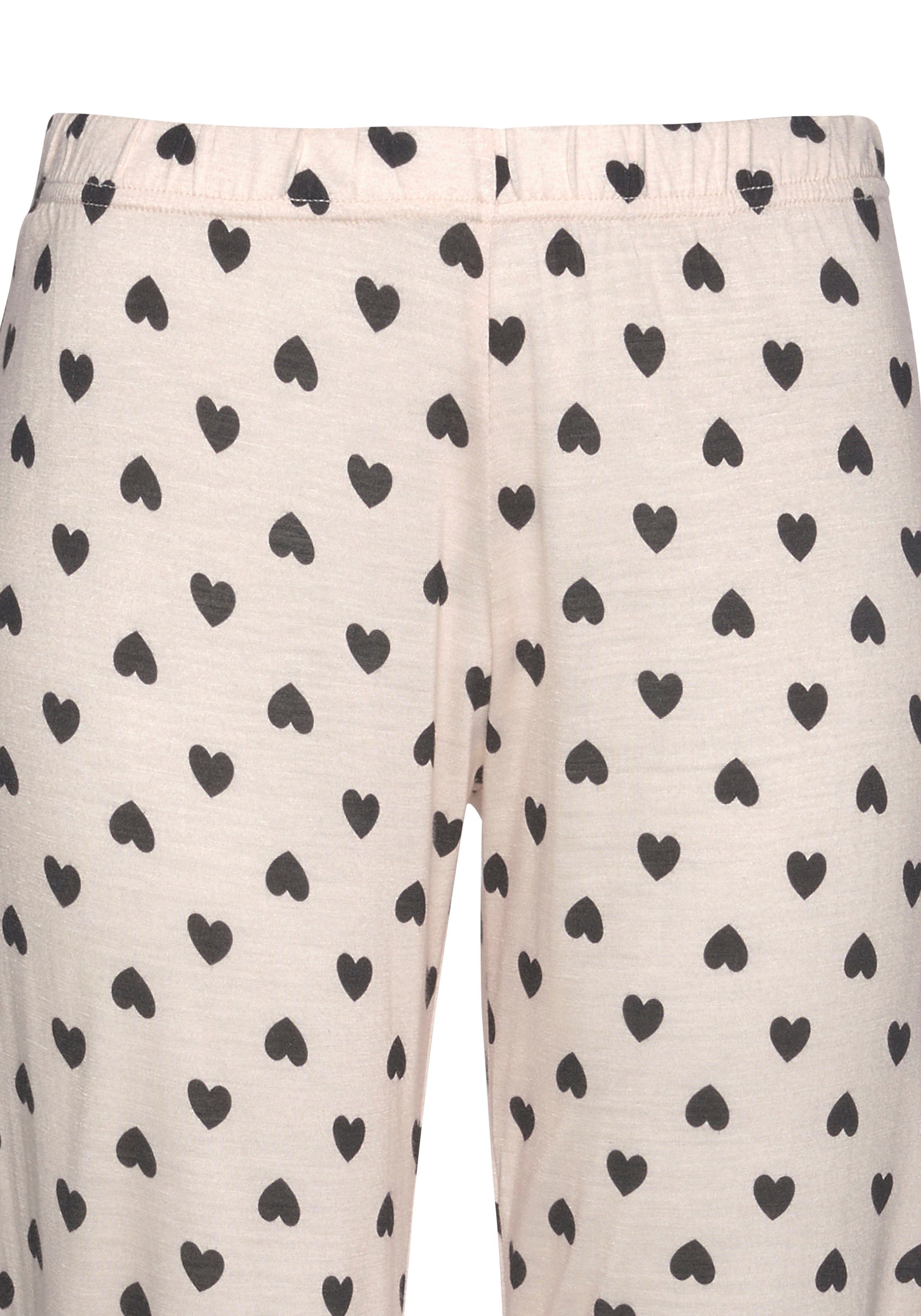 Vivance Dreams Pyjama met elegant printmotief (2-delig, 1 stuk)