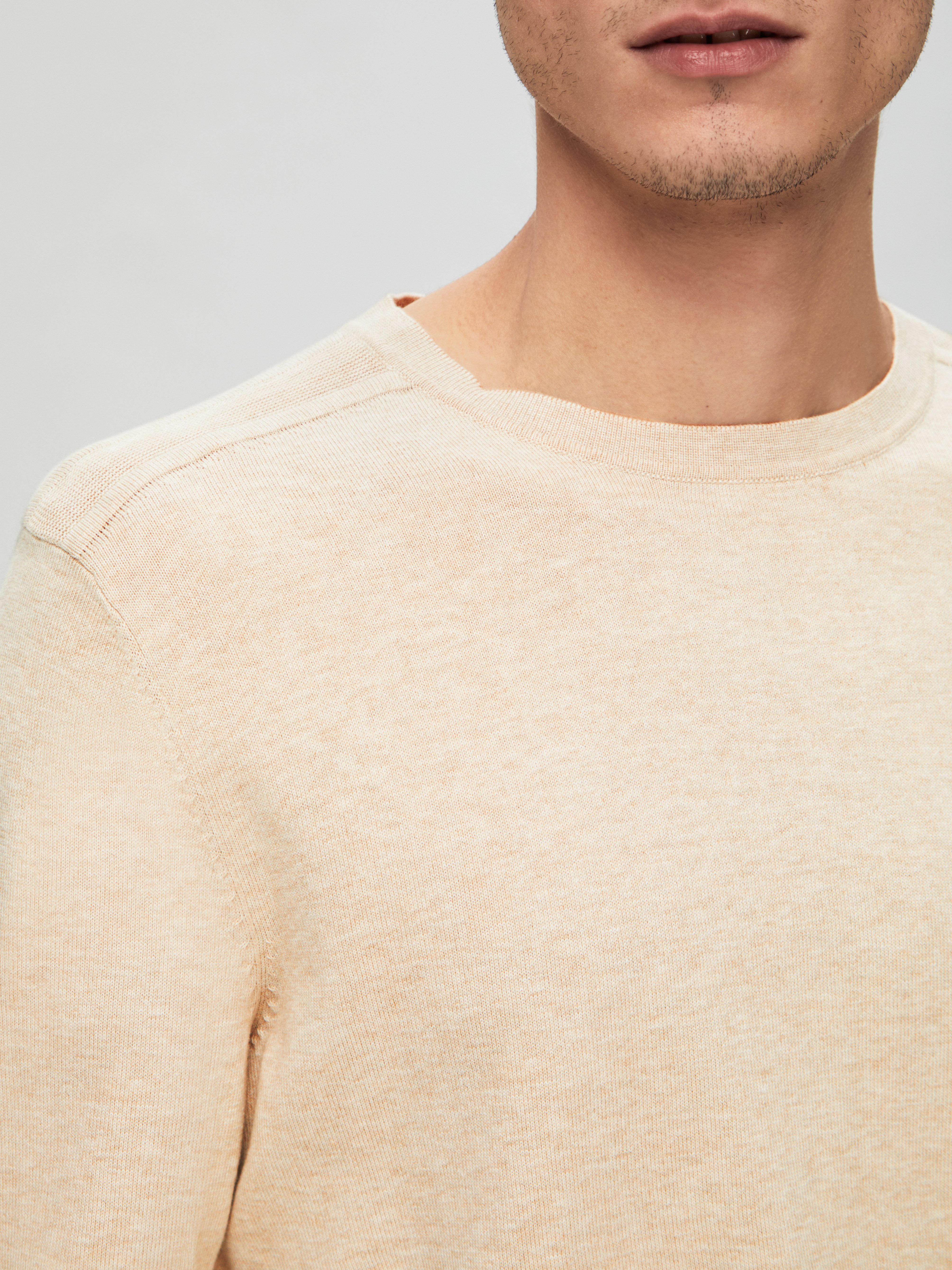 SELECTED HOMME Gebreide trui SLHBERG CREW NECK NOOS