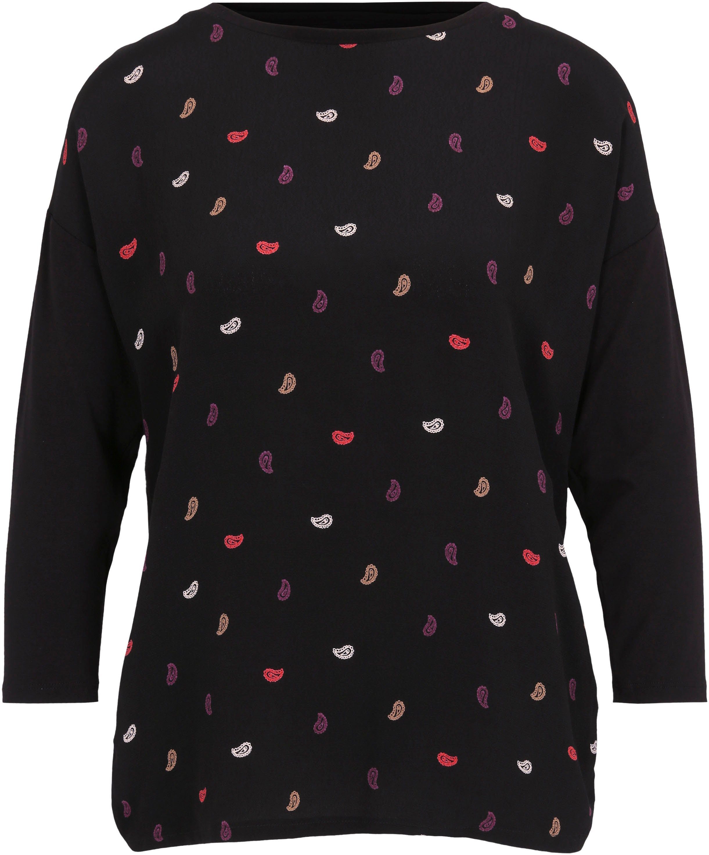 Tamaris Shirt met 3/4 mouwen met merklabel van tamaris - nieuwe collectie