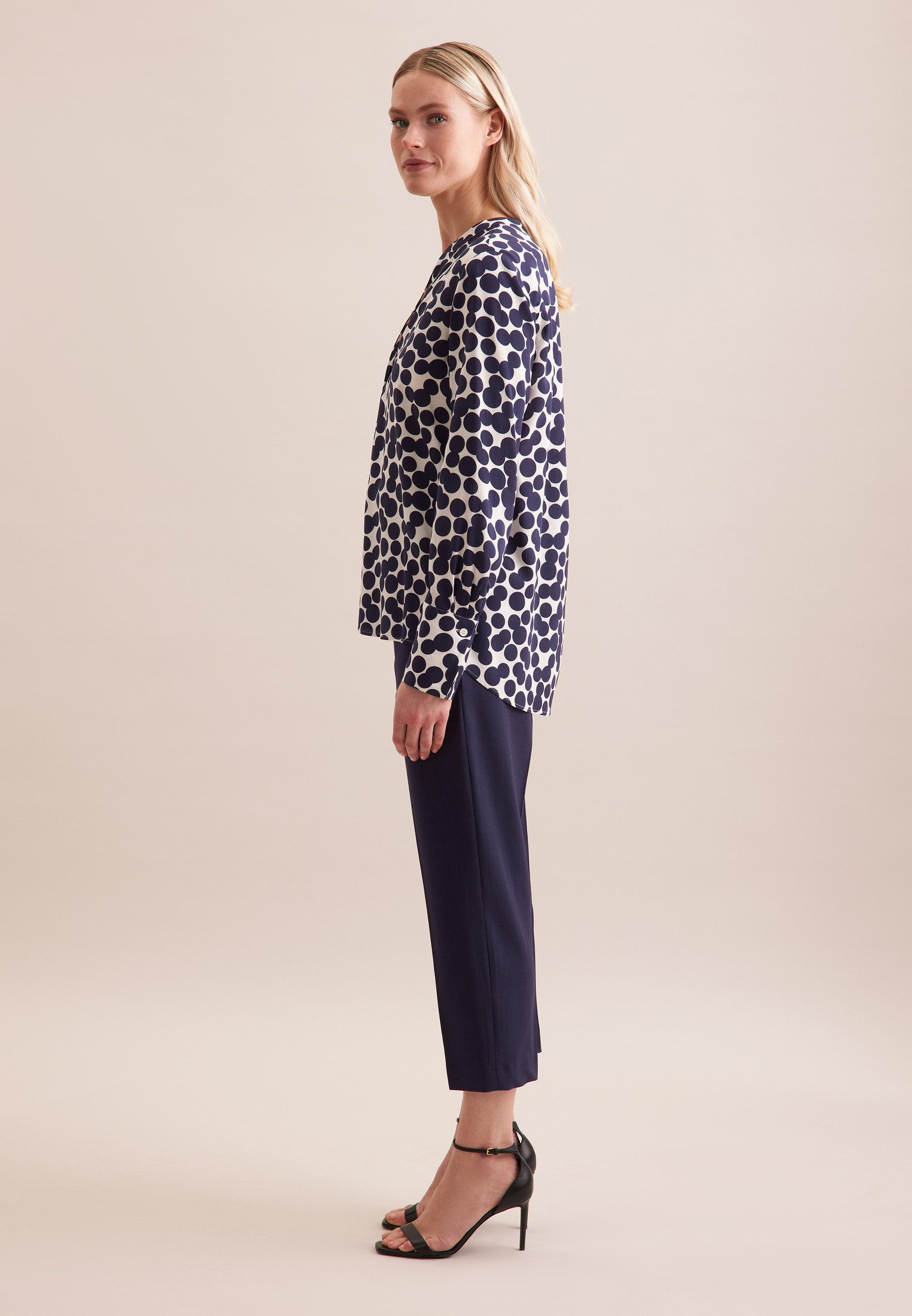 seidensticker Klassieke blouse Zwarte roos Tuniek stippen