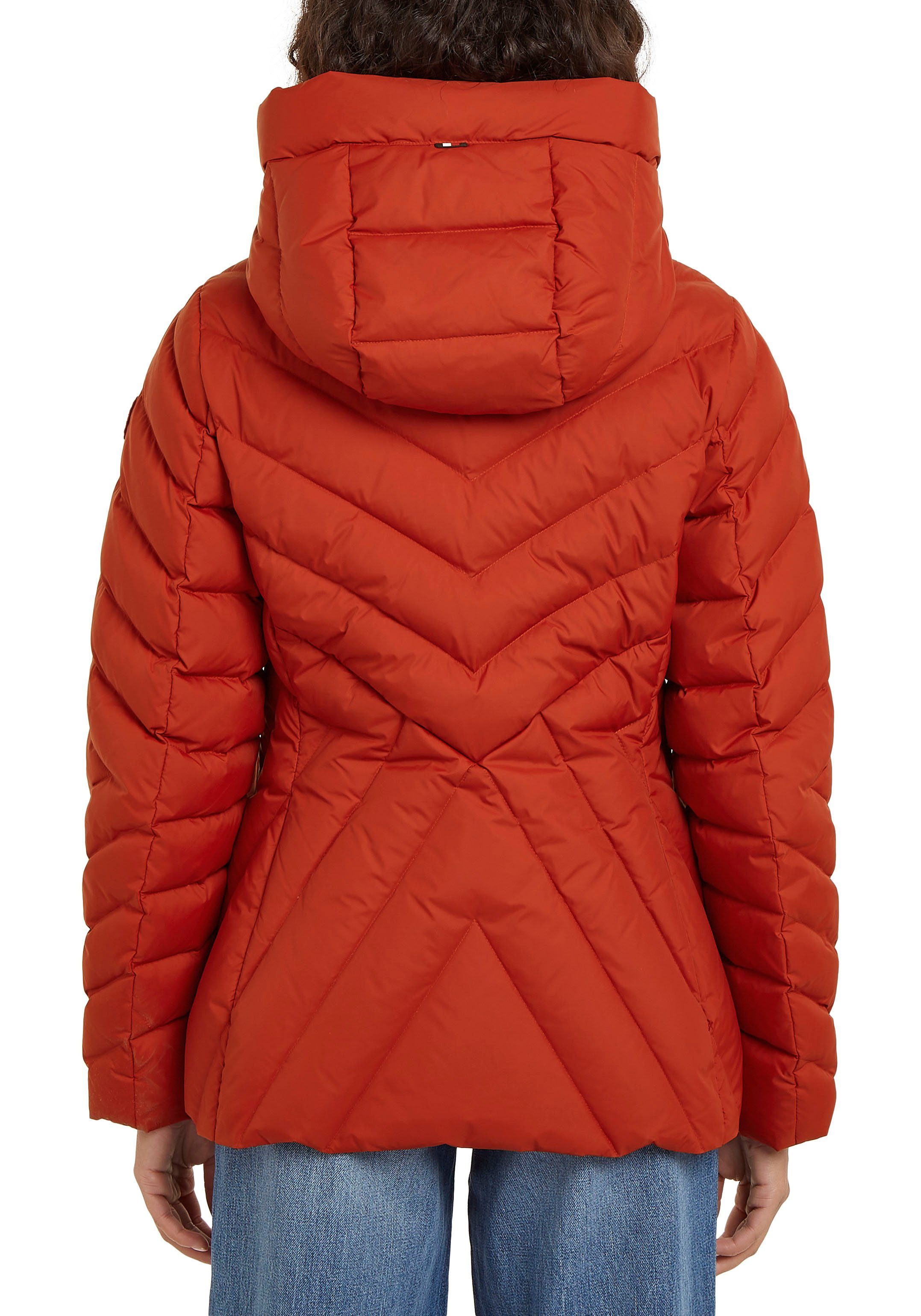Tommy Hilfiger Gewatteerde jas CHEVRON MW PADDED JACKET met gemiddelde vulling en merklabel