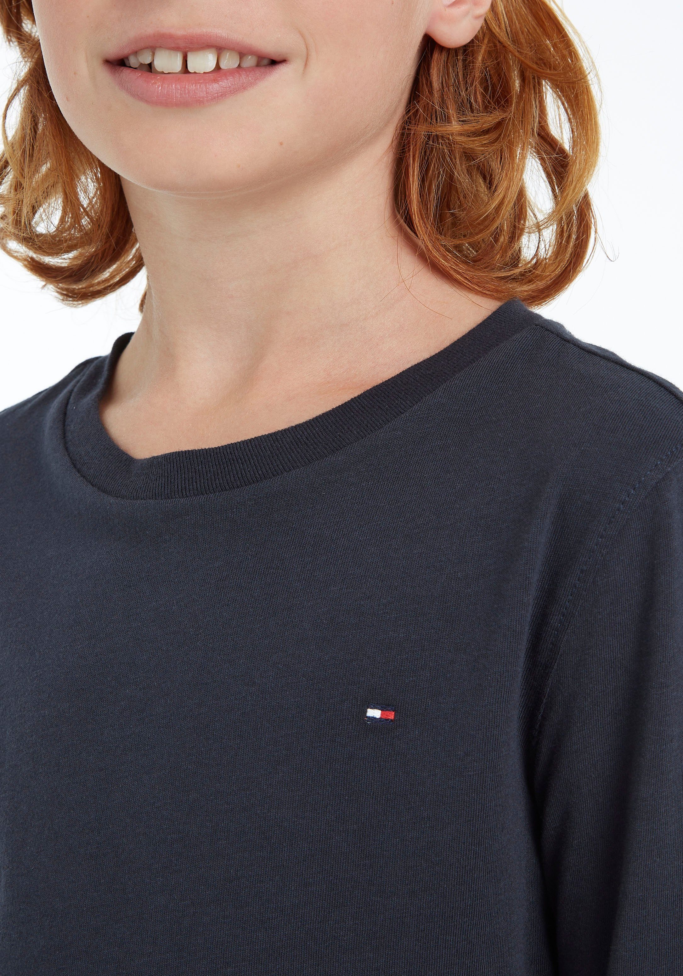 Tommy Hilfiger Shirt met lange mouwen BOYS BASIC CN KNIT L/S Kinderen Kids Junior MiniMe, voor jongens