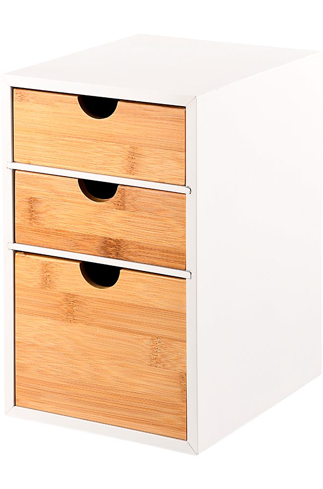 KESPER for kitchen & home Stellingkast Mini-commode met 3 legplanken, wit/bruin, FSC (1 stuk) rekken bruin