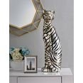 leonique decoratief figuur zittende tijger zilver