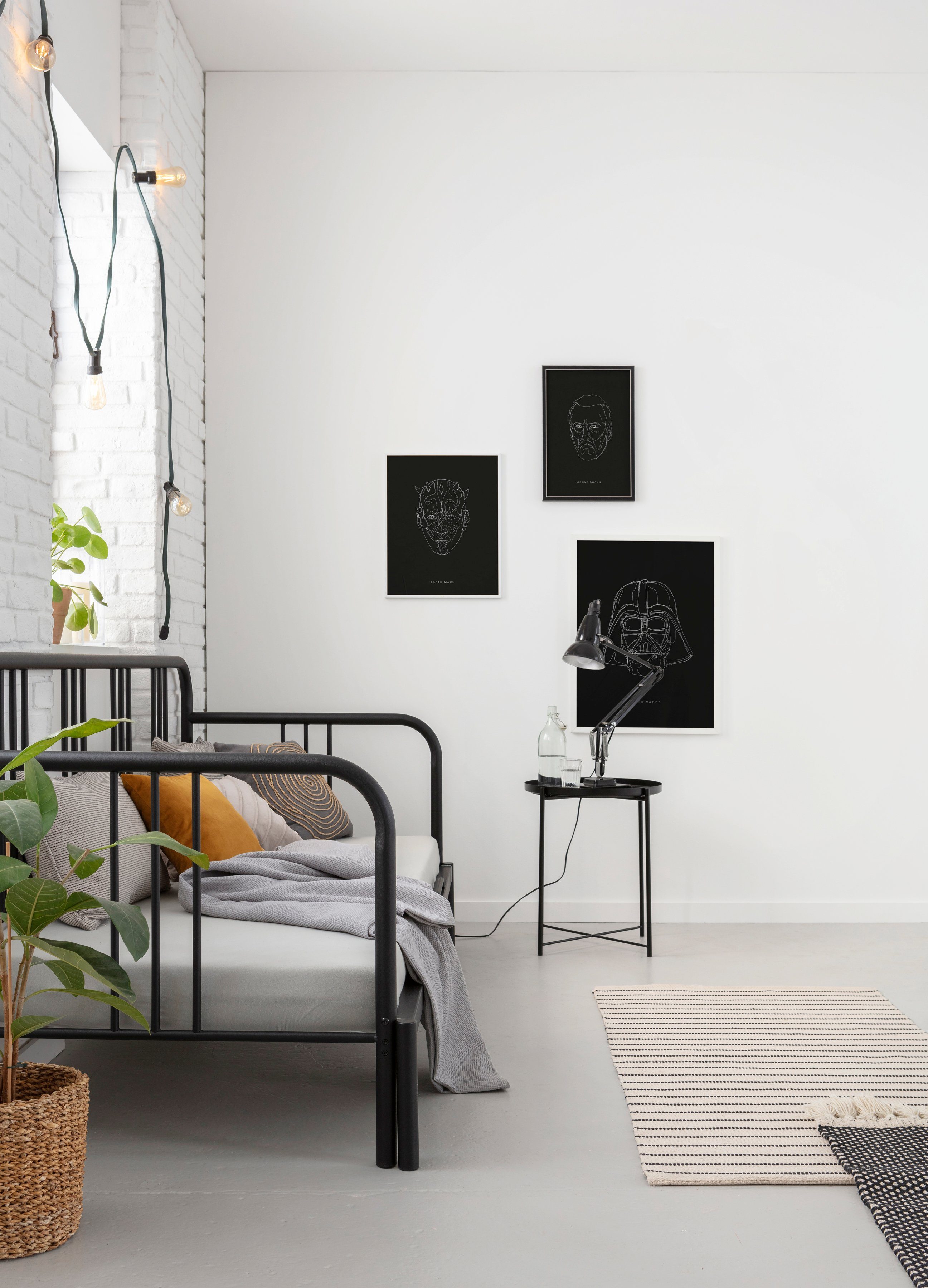 Komar Wanddecoratie Star Wars Lines dark Side bek Wanddecoratie voor de kinderkamer - zonder lijst (1 stuk)