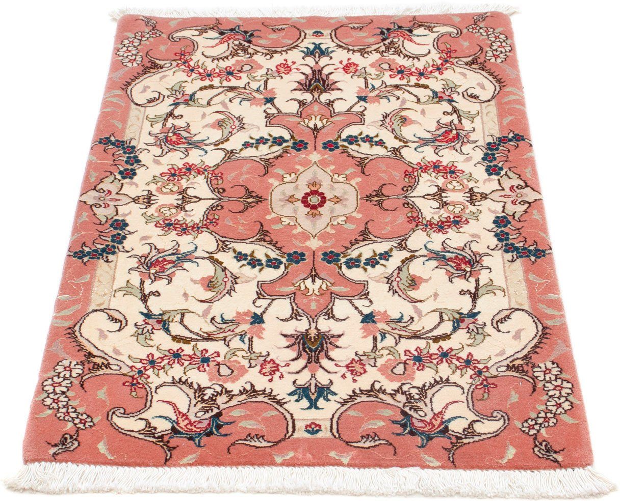 morgenland Wollen kleed Täbriz - 50 Raj Medaillon beige 90x 60 cm Handgeknoopt