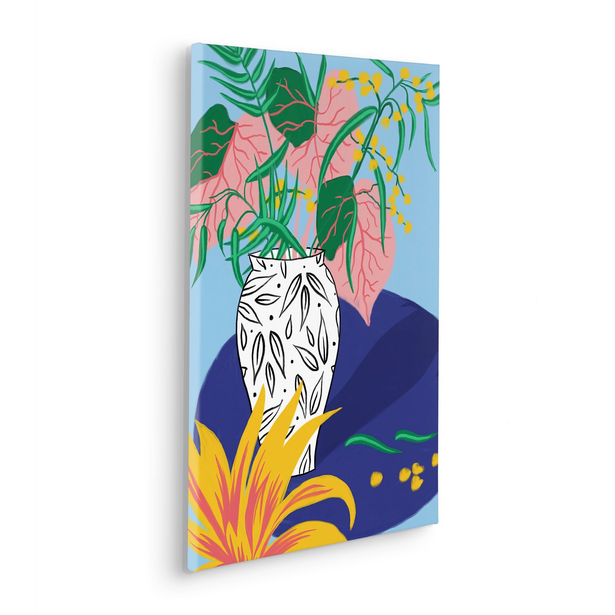 Komar Artprint op linnen Funky Vase - Afmeting 40 x 60 cm (1 stuk)