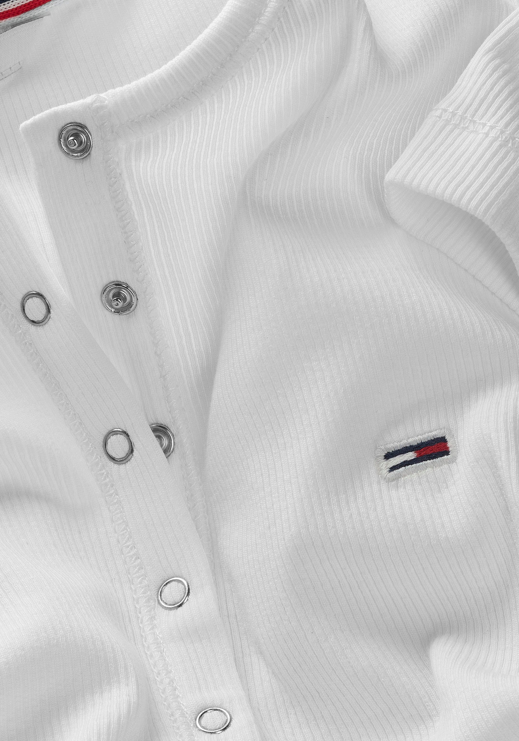 TOMMY JEANS Shirt met lange mouwen TJW CRP HENLEY TOP LS in modieuze cropped vorm