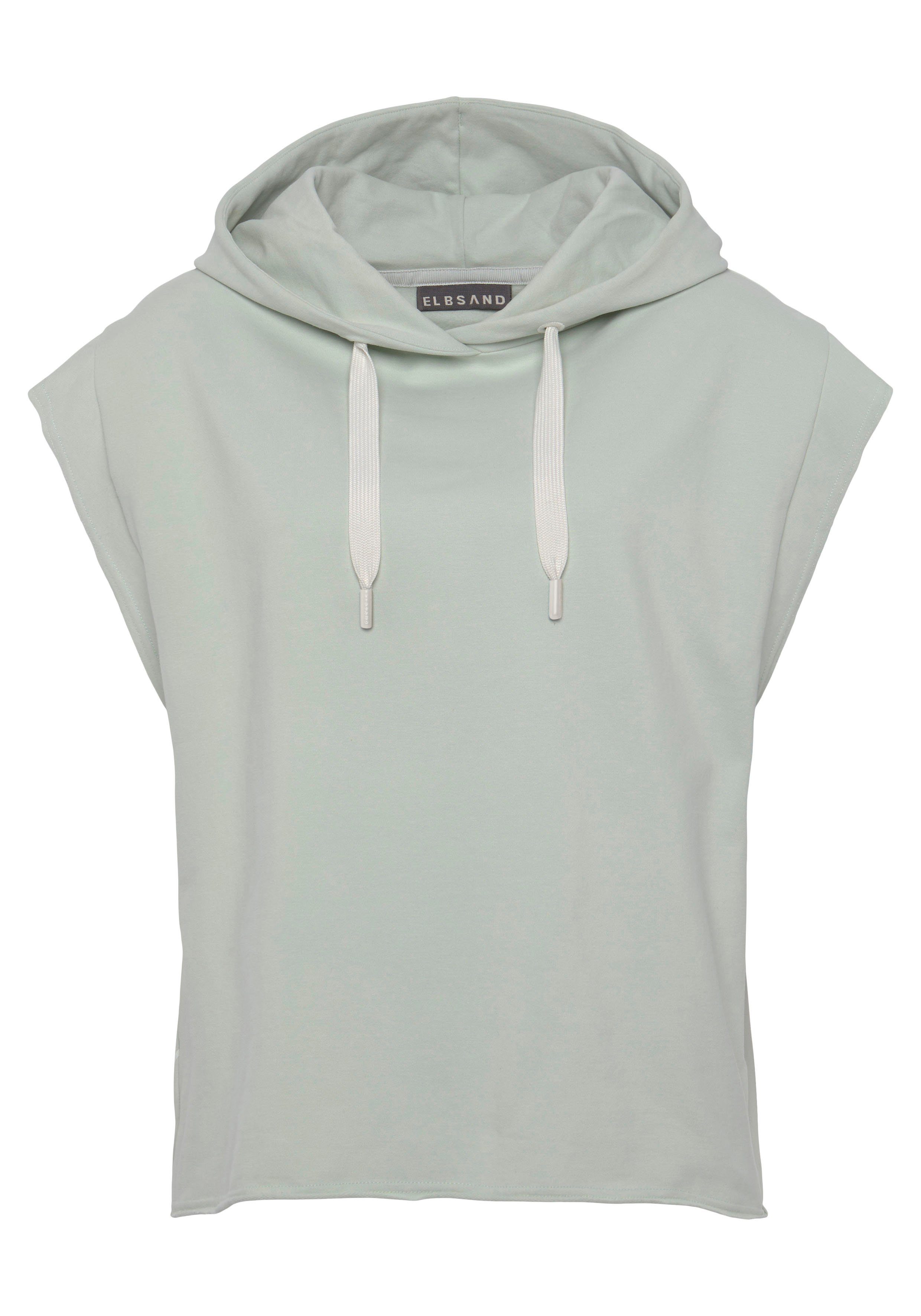 Elbsand Hoodie Catia kortarm hoodie met logo-opdruk achter