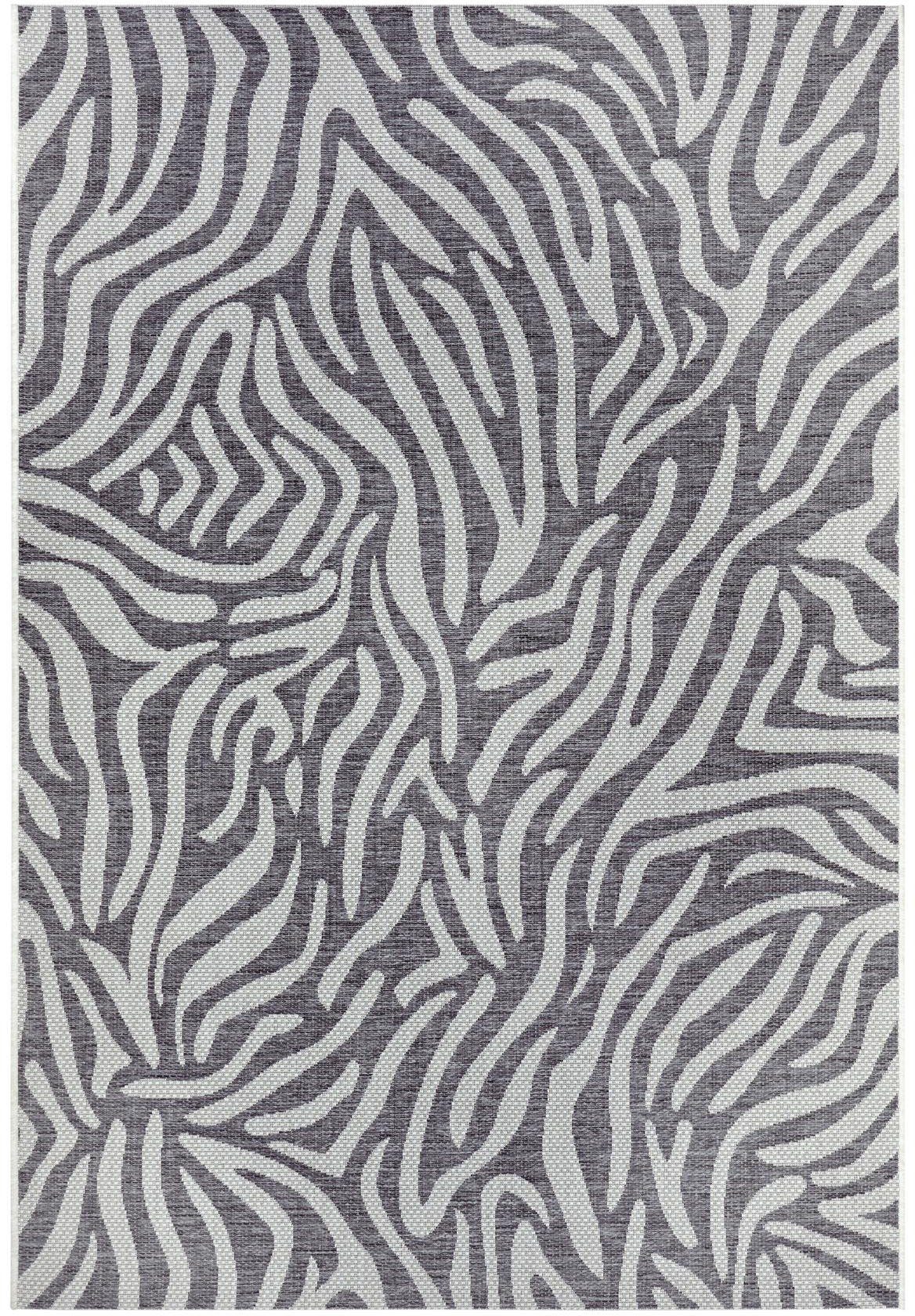 NORTHRUGS Vloerkleed Cebra Platweefsel zebradessin, afgehecht, robuust, gemakkelijk in onderhoud