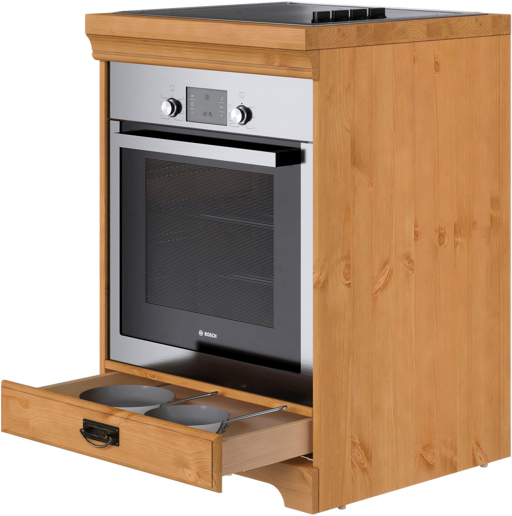 Home affaire Ombouwkast voor oven Rügen Breedte 60 cm, massief grenen, nismaat fornuis B/D/H 56,7/54,2/60,5 cm