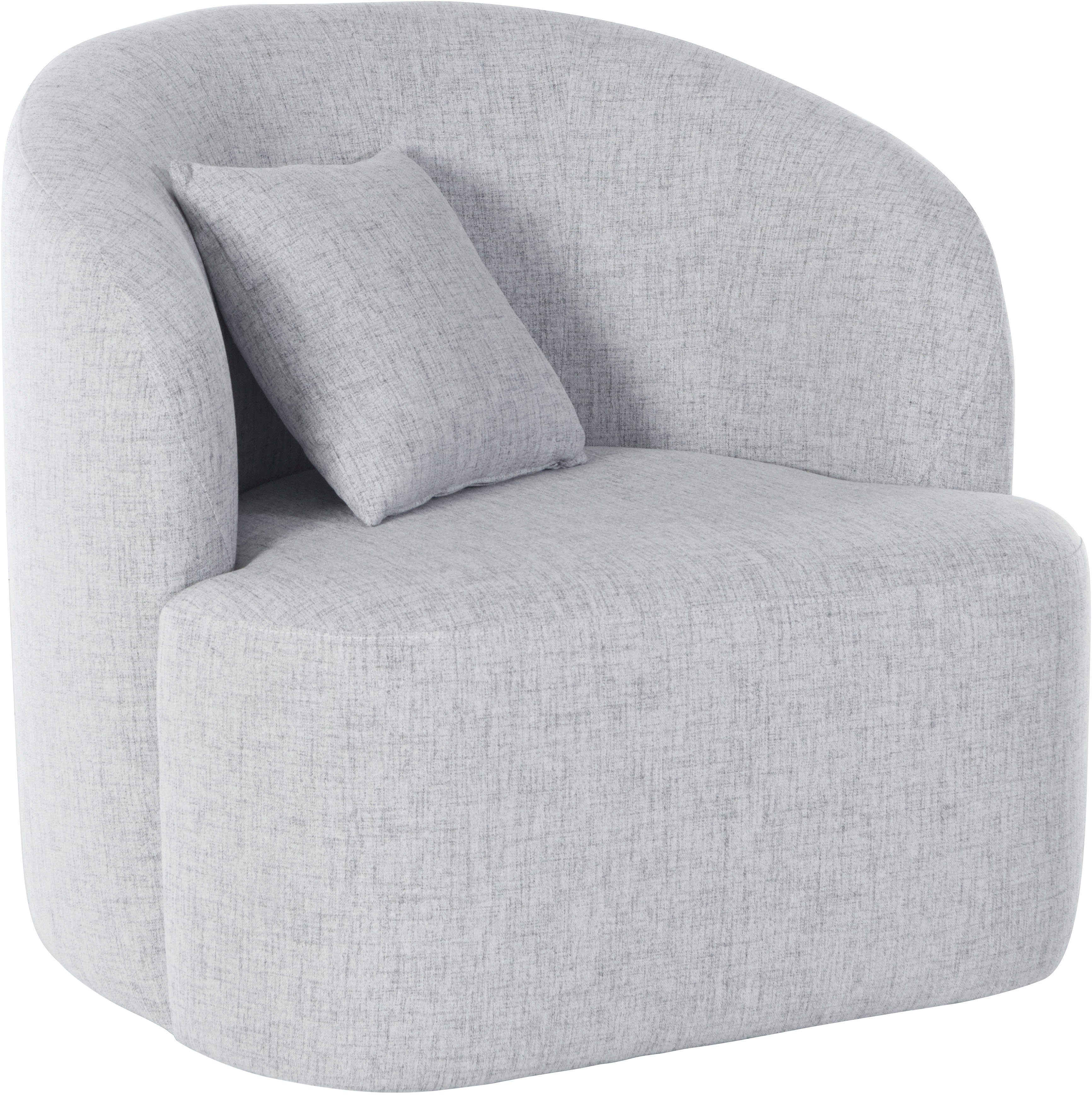 LeGer Home by Lena Gercke Draaibare fauteuil Dilara Stoel afgeronde rugleuning en front, in 3 stofkwaliteiten