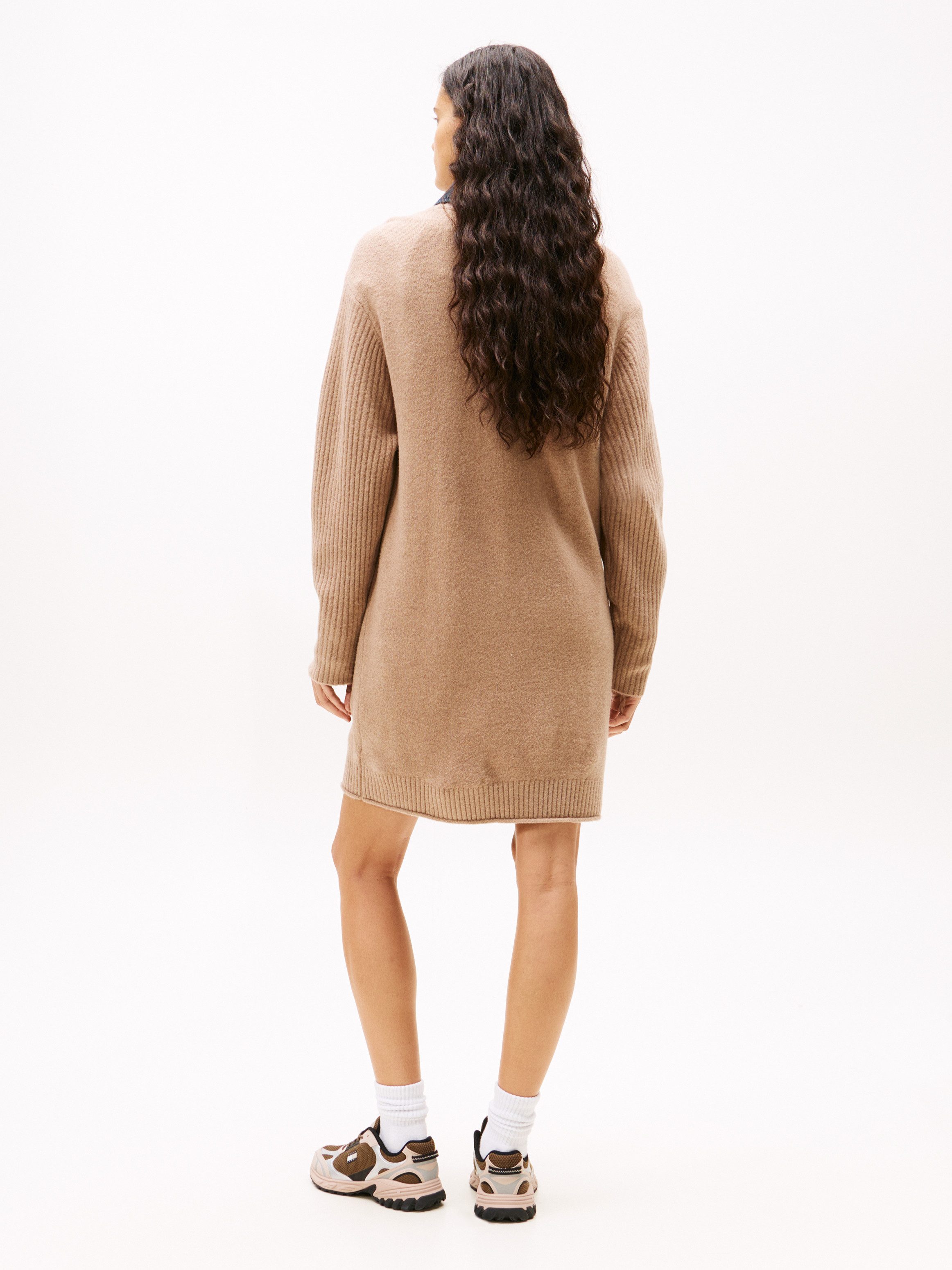 TOMMY JEANS Gebreide jurk TJW FLAG SWEATER DRESS EXT