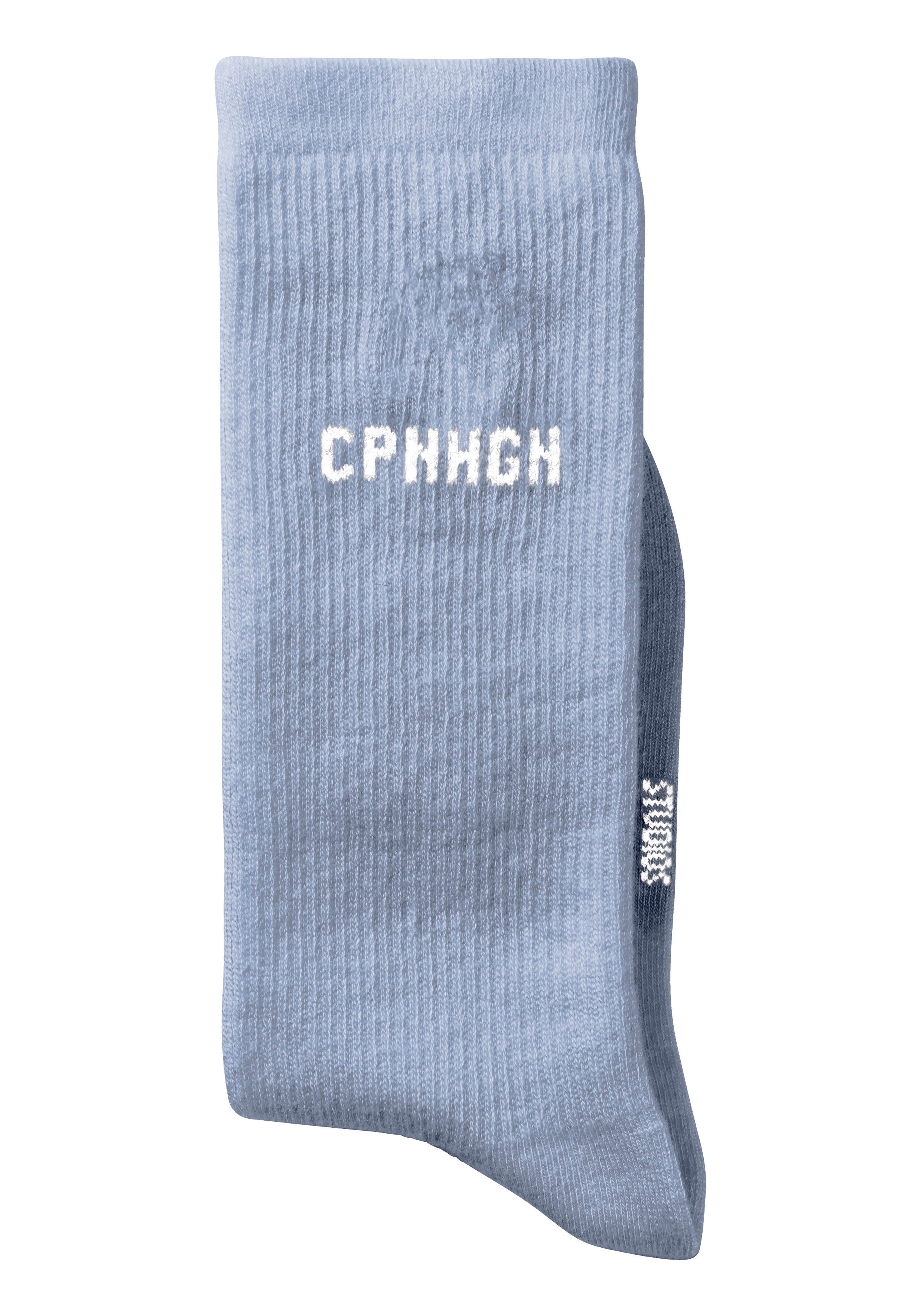 Copenhagen Studios Basic sokken met ribstructuur en borduursel (set, 3 paar)