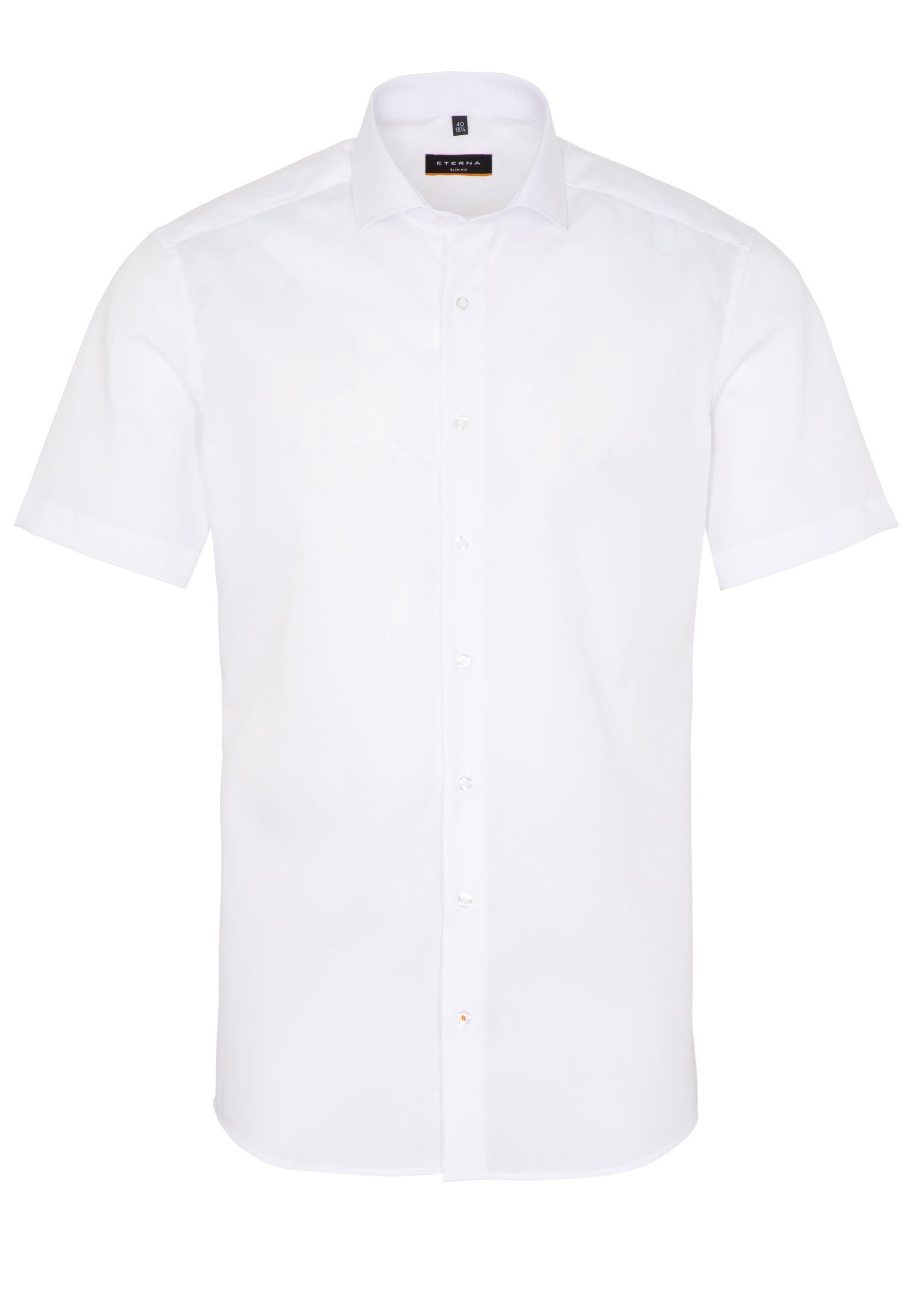 Eterna Overhemd met korte mouwen Slim fit NON IRON (strijkvrij)