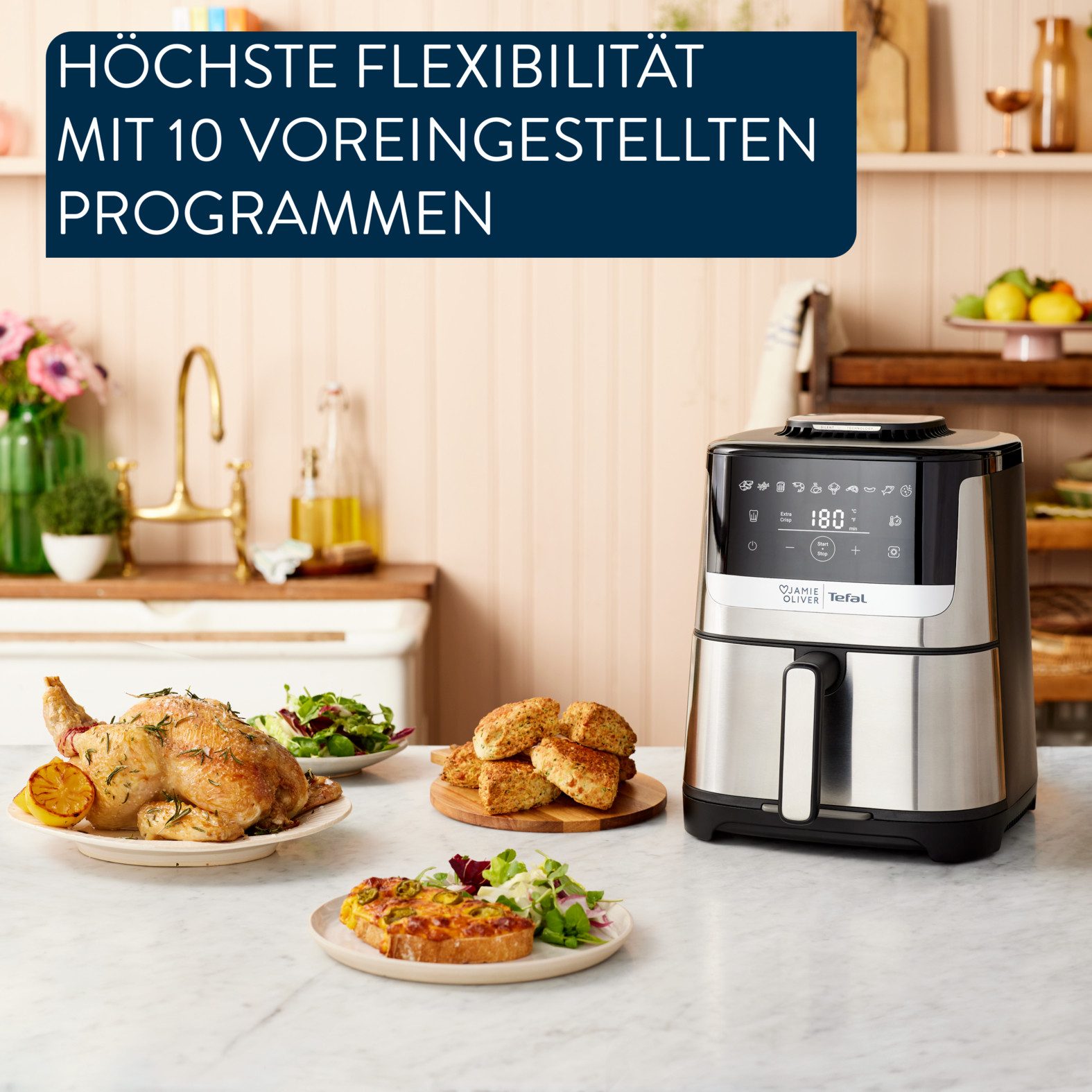 Tefal Airfryer Jamie Oliver by Tefal EY55JD Easy Fry Silence Deluxe