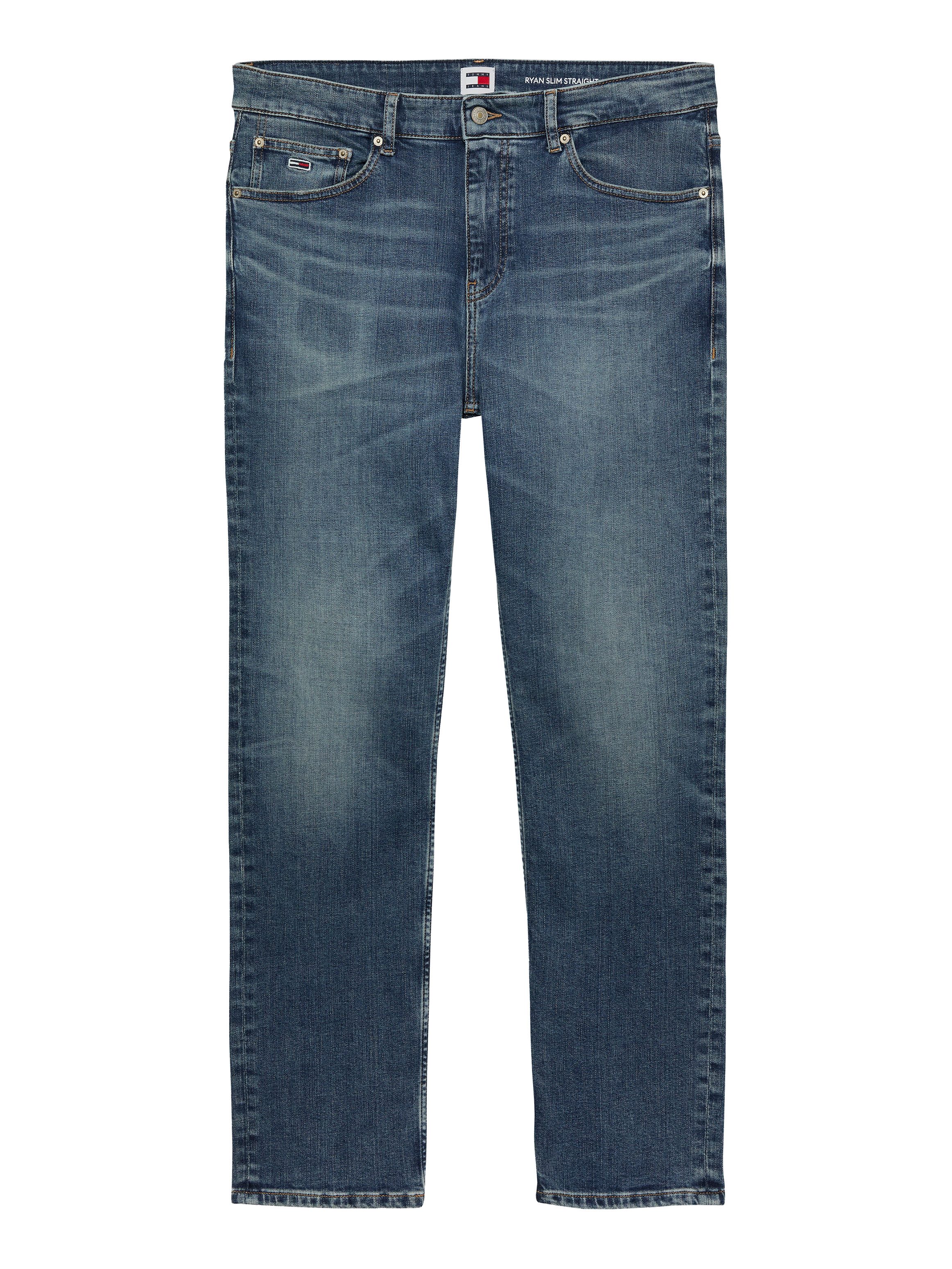 TOMMY JEANS Slim fit jeans RYAN SLIM STRAIGHT met gestempeld logo